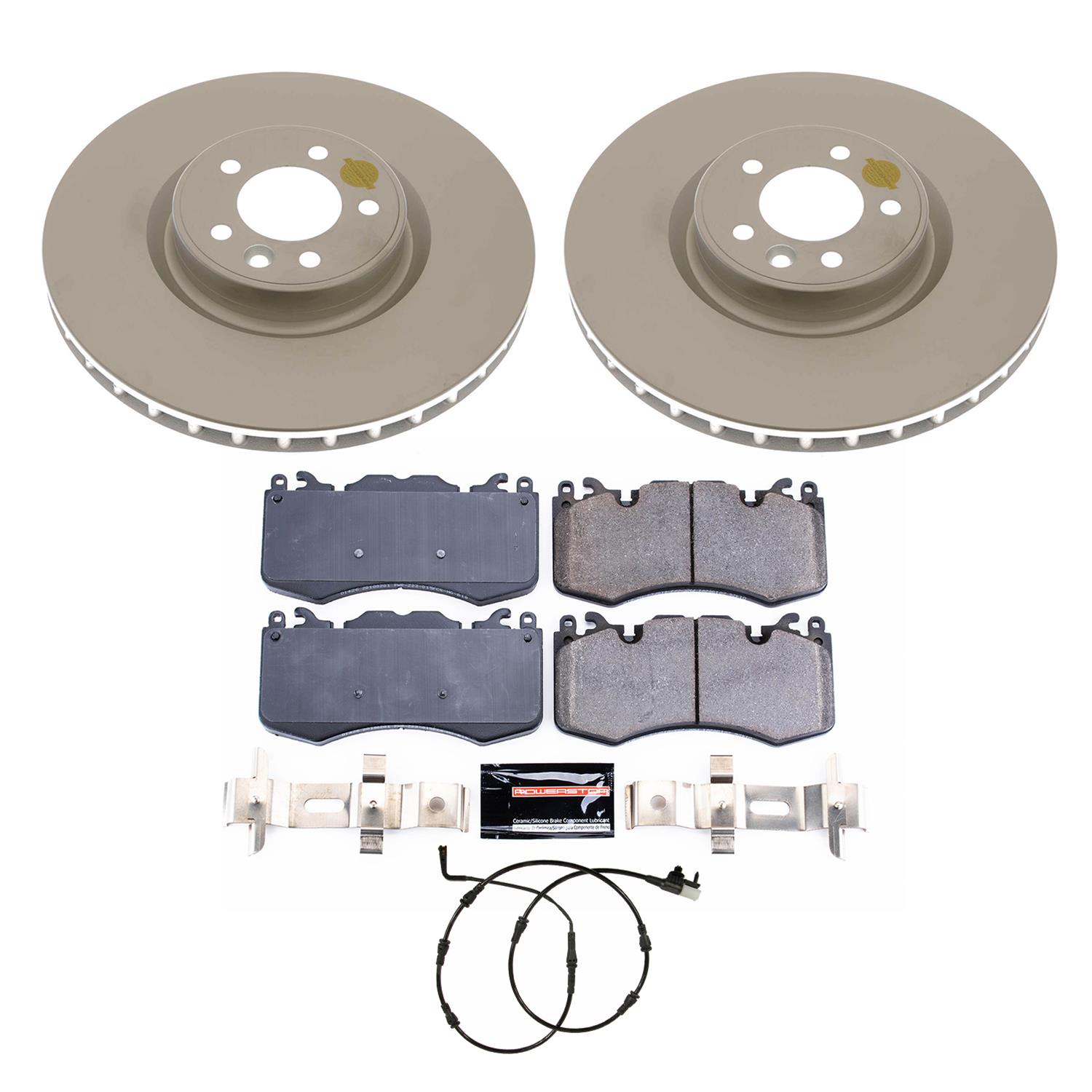 Power Stop 18-19 Land Rover Range Rover Sport Front Z23 Coated Brake Kit (2x psbEBR1409EVC, 1x psbSW-1692, 1x psbZ23-1426) thumbnail 4
