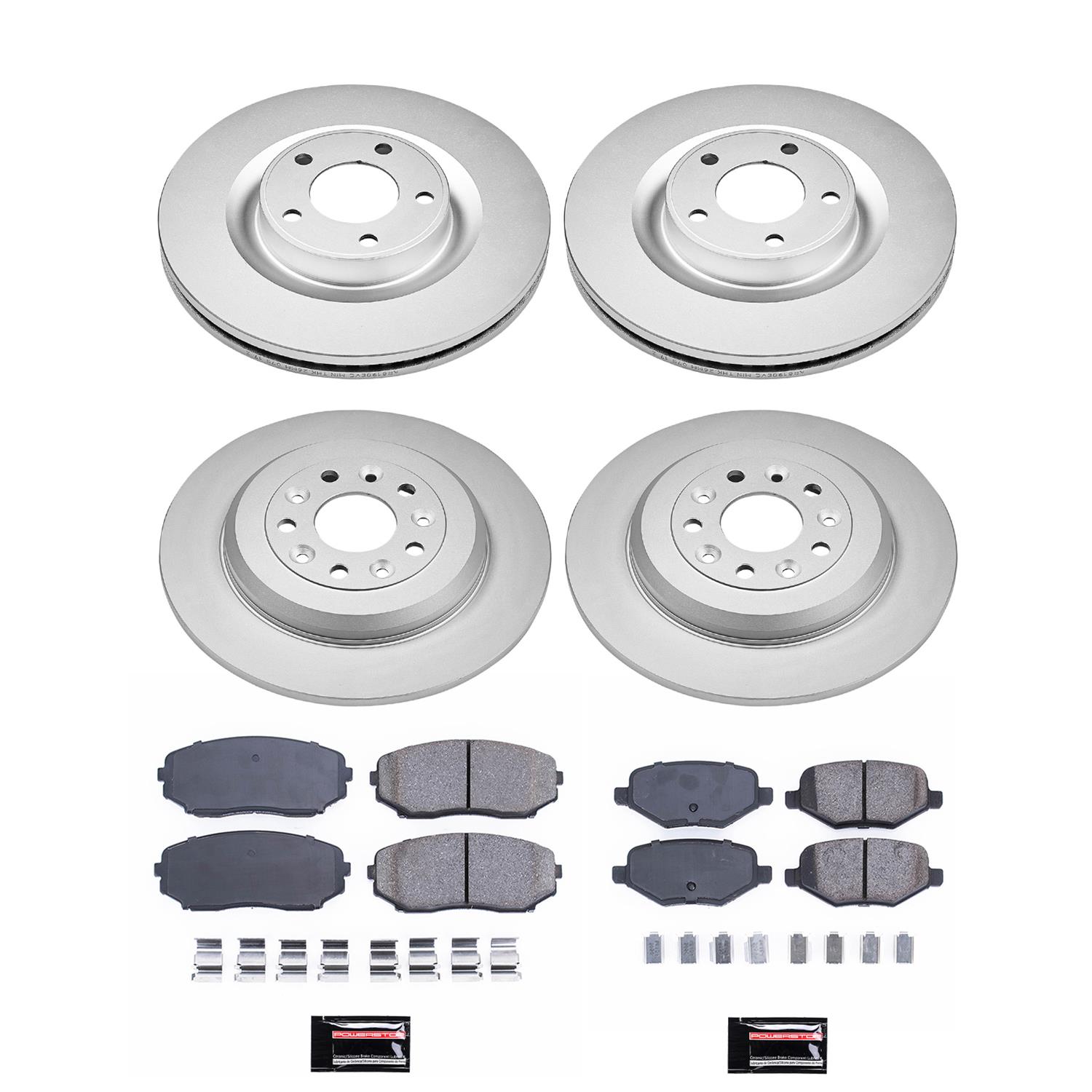 Power Stop 13-14 Ford Edge Front & Rear Z17 Coated Brake Kit (1x psbCRK3057, 1x psbCRK8846) thumbnail 5