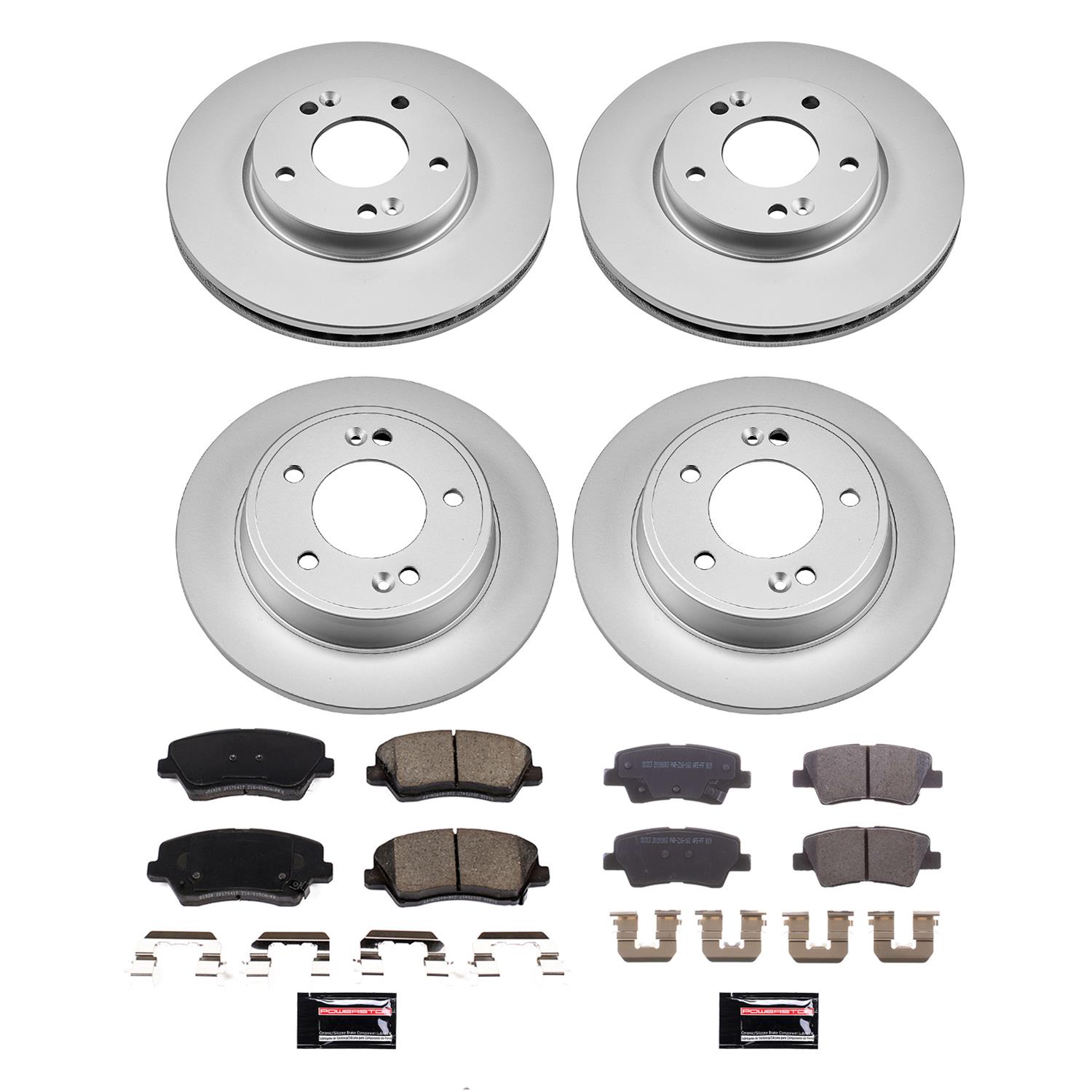 Power Stop 2016 Hyundai Veloster Front & Rear Z17 Coated Brake Kit (1x psbCRK7672, 1x psbCRK6501) thumbnail 5