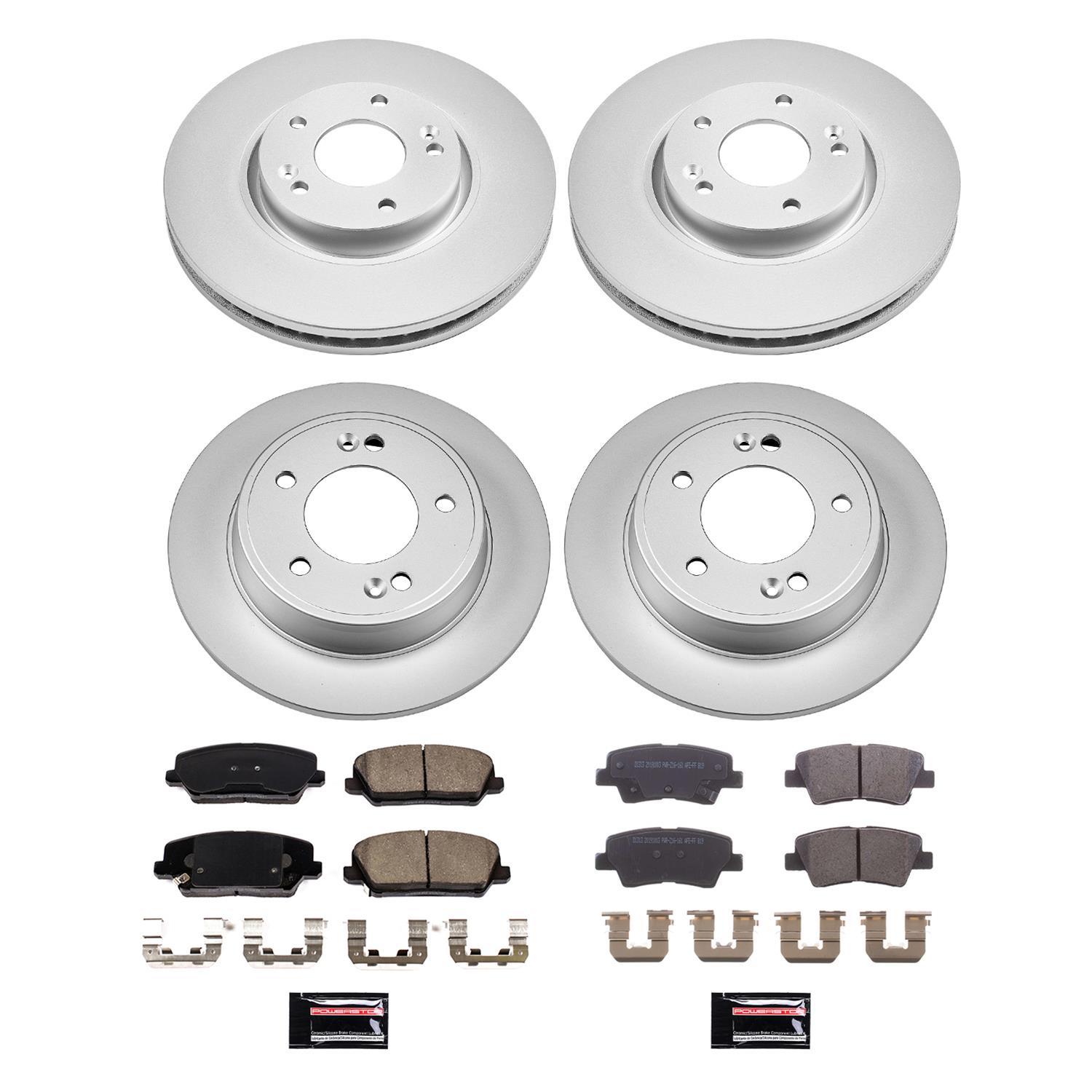 Power Stop 2016 Hyundai Veloster Front & Rear Z17 Coated Brake Kit (1x psbCRK6501, 1x psbCRK7673) thumbnail 5