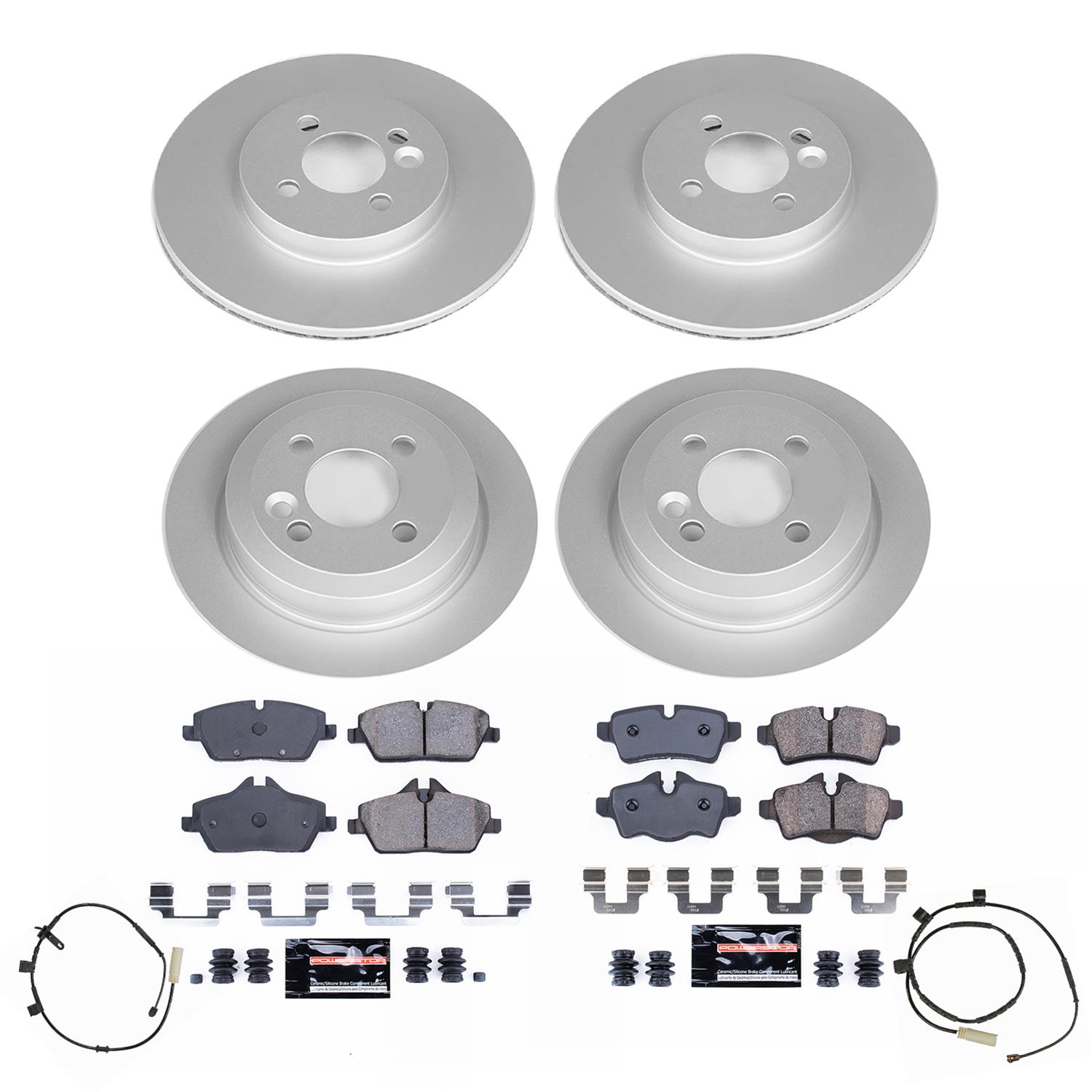 Power Stop 2011 Mini Cooper Front & Rear Z23 Coated Brake Kit (1x psbCRK6331, 1x psbCRK8842) thumbnail 5