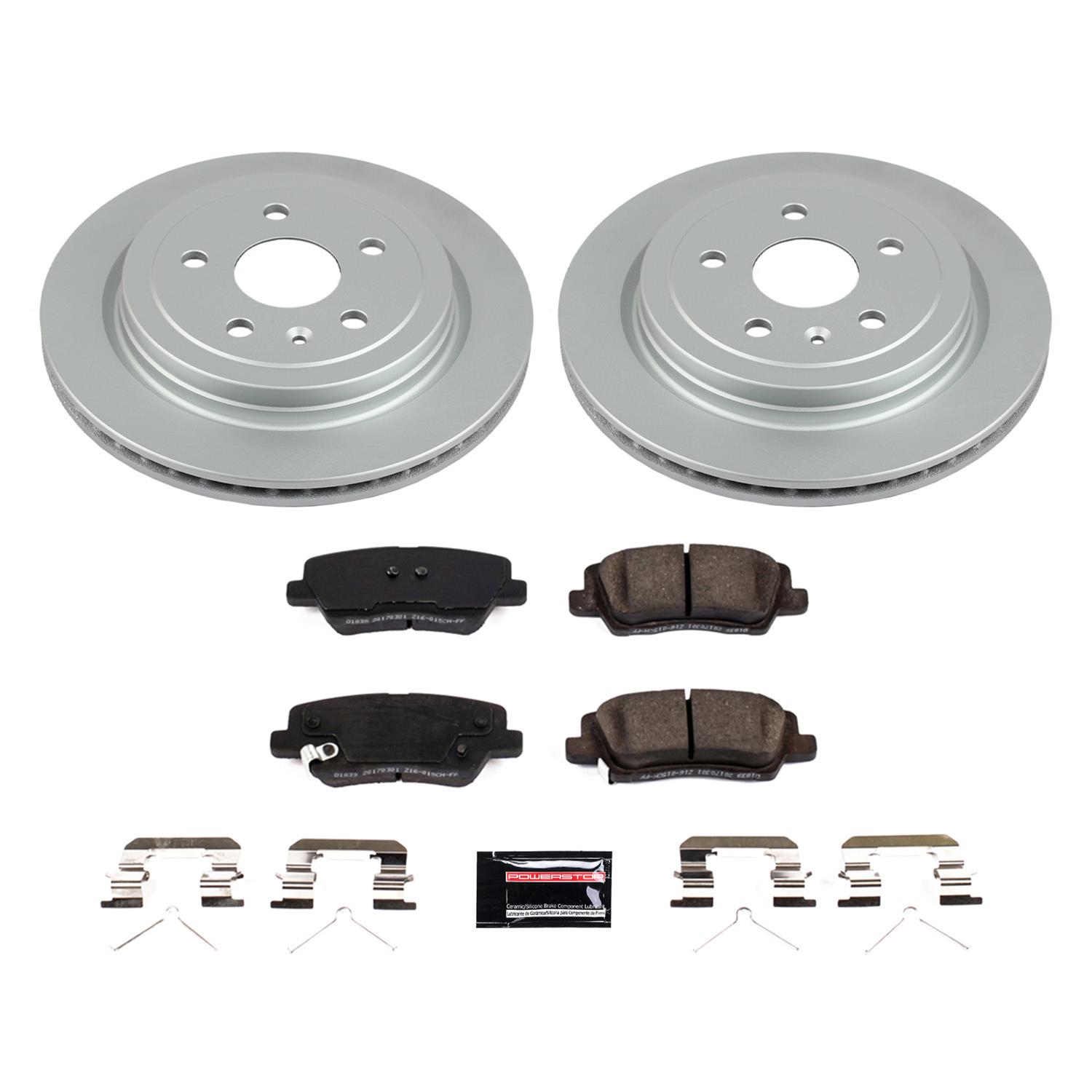 Power Stop 2019 Cadillac CTS Front & Rear Z17 Coated Brake Kit (1x psbCRK7001, 1x psbCRK8965) thumbnail 8