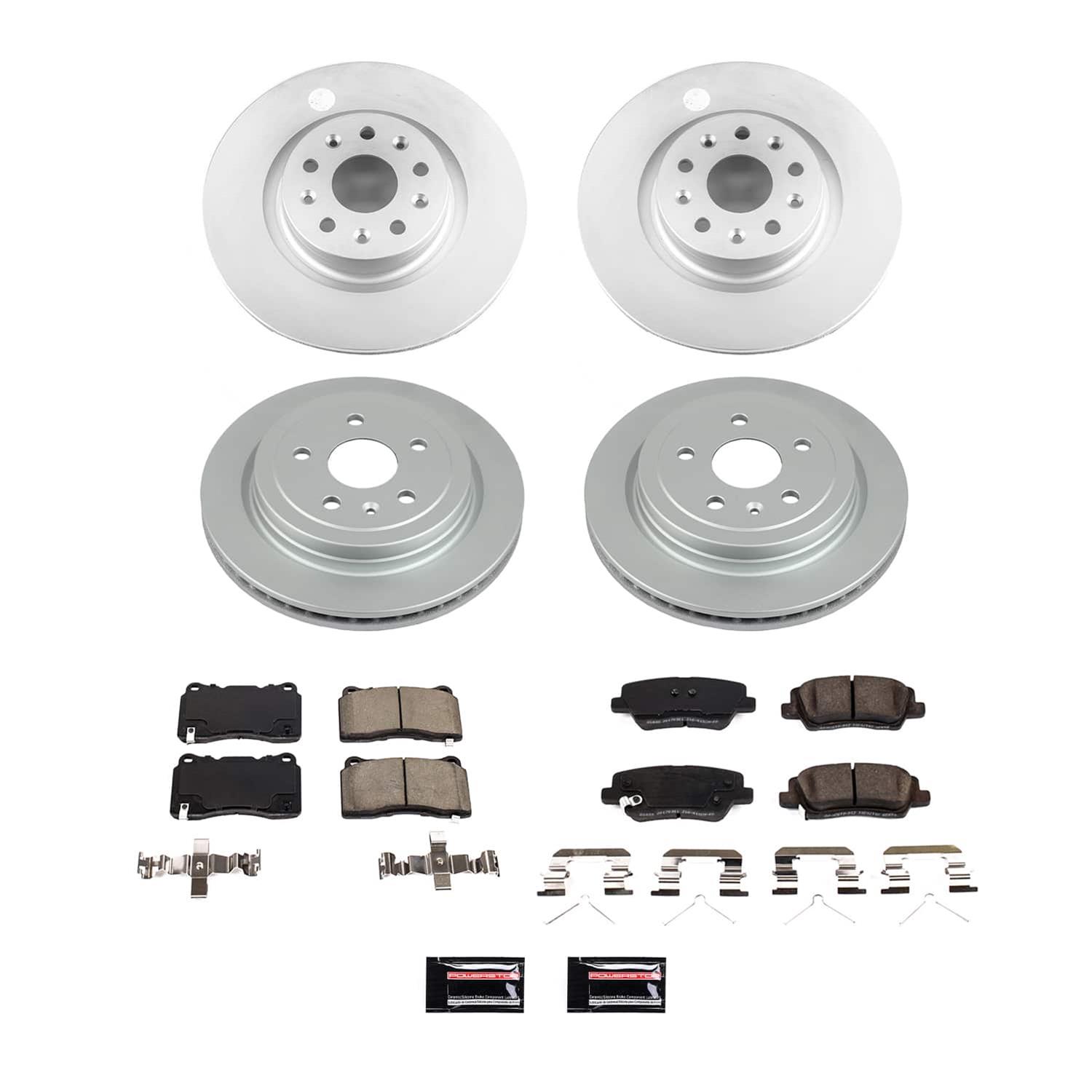 Power Stop 2019 Cadillac CTS Front and Rear Z17 Coated Brake Kit (1x psbCRK7777, 1x psbCRK8965) thumbnail 5