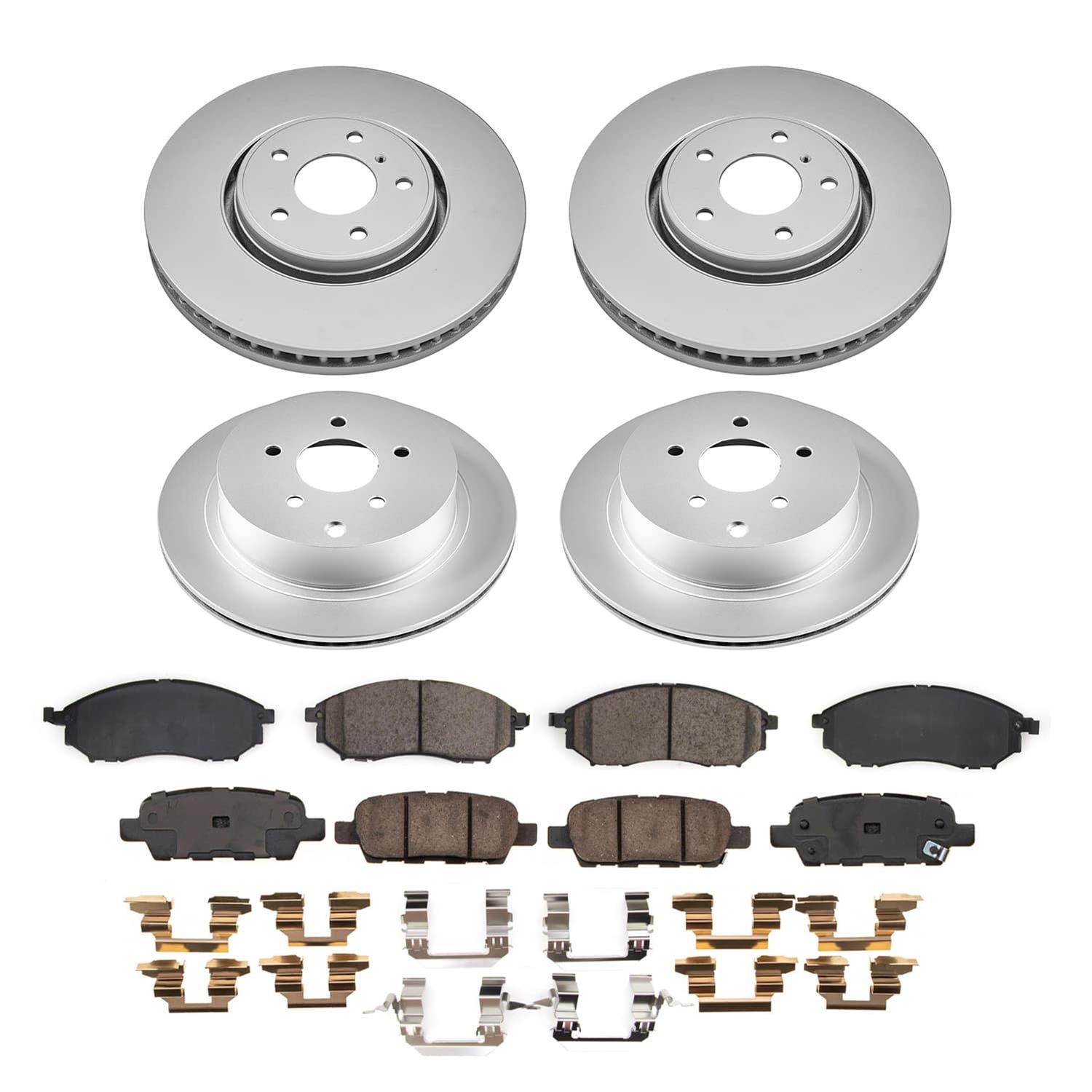 Power Stop 2009 Infiniti FX35 Front and Rear Z17 Coated Brake Kit (1x psbCRK5264, 1x psbCRK9134) thumbnail 2