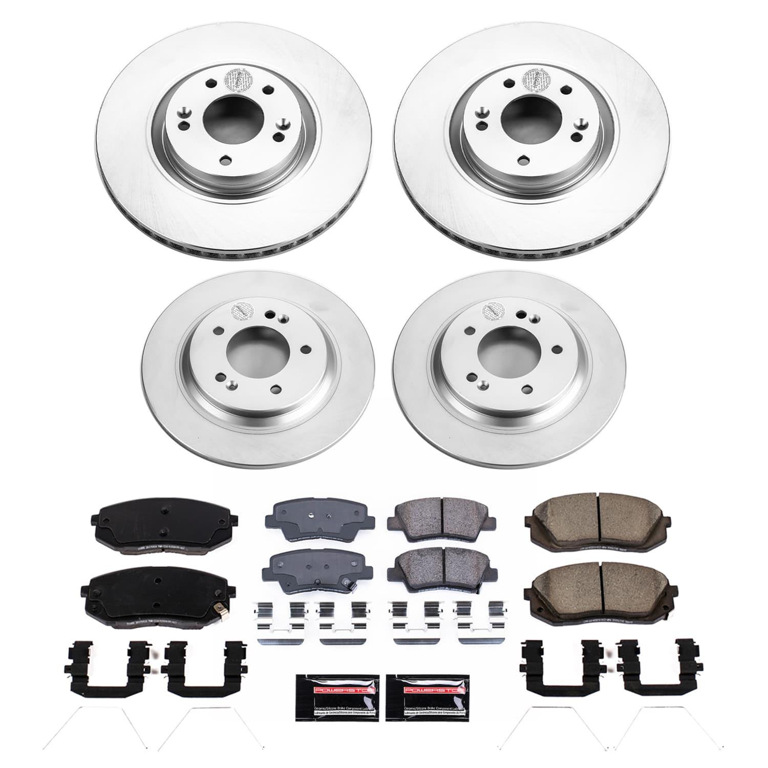 Power Stop 2020 Kia Optima Front and Rear Z17 Coated Brake Kit (1x psbCRK7509, 1x psbCRK6985) thumbnail 4