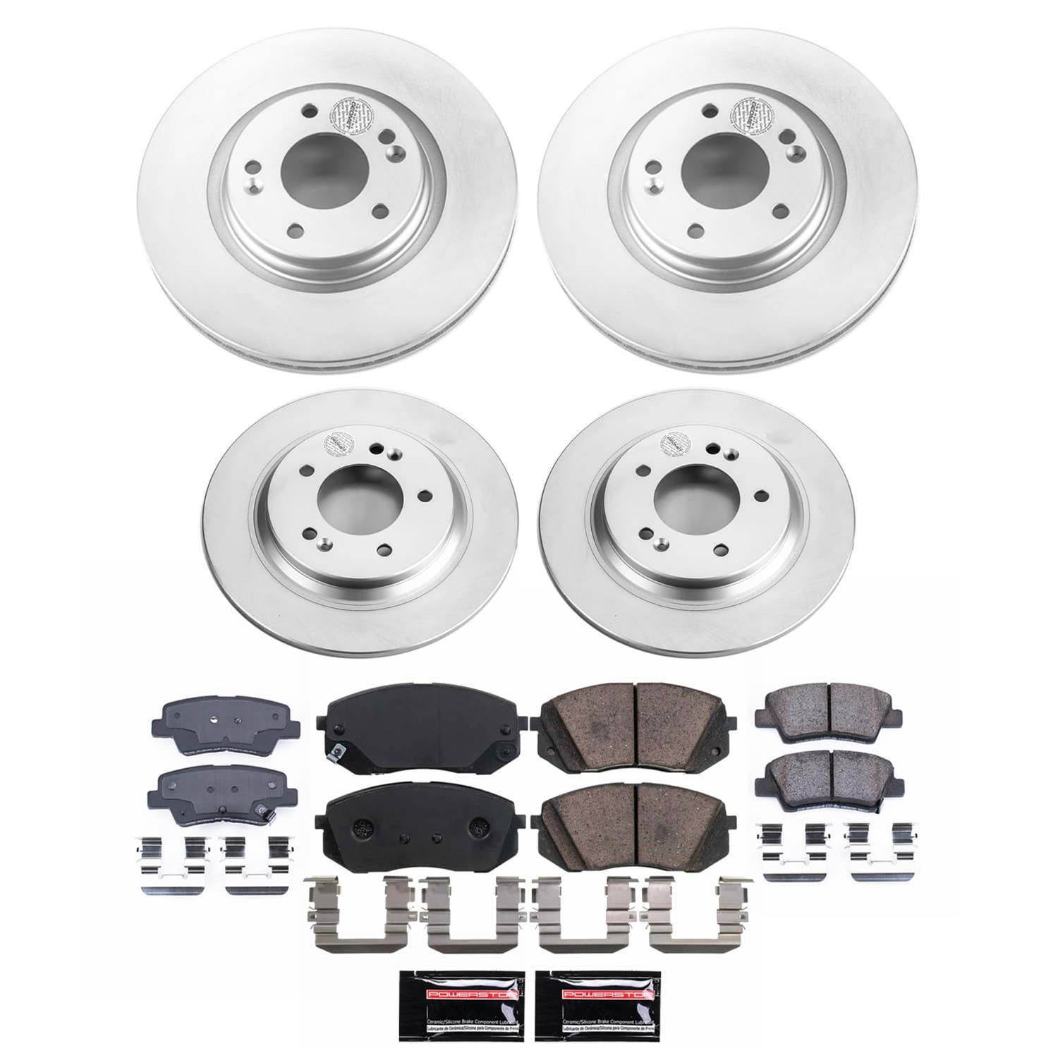 Power Stop 2020 Kia Optima Front and Rear Z17 Coated Brake Kit (1x psbCRK6985, 1x psbCRK7353) thumbnail 5