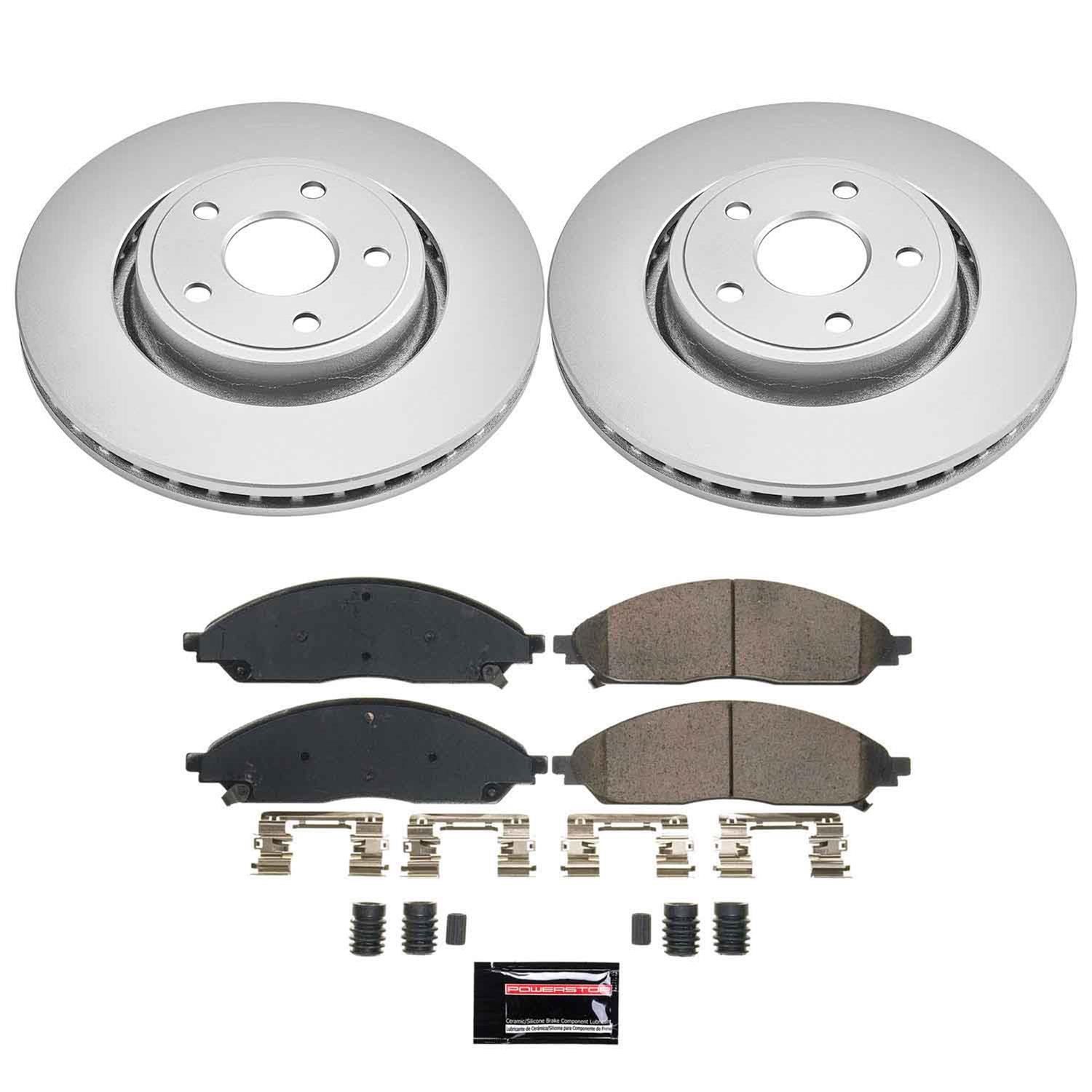 Power Stop 22-24 Jeep Grand Cherokee Front Z17 Coated Brake Kit thumbnail 5