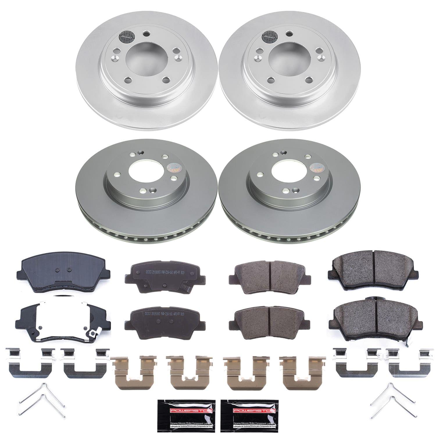 Power Stop 2023 Kia Niro Front and Rear Z17 Coated Brake Kit