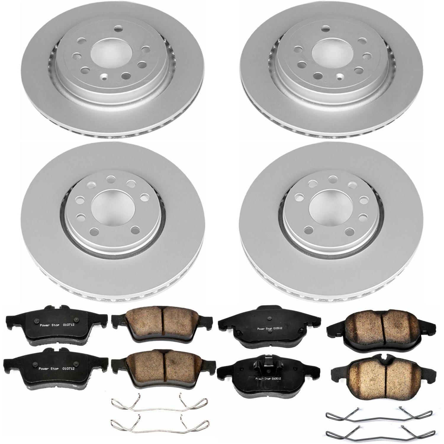 Power Stop 03-11 Saab 9-3 Front & Rear Z23 Evolution Sport Coated Brake Kit (1x psbCRK985, 1x psbCRK983) thumbnail 4