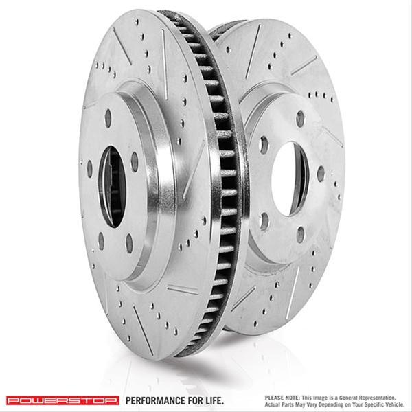 Power Stop EBR-1204XPR Power Stop Evolution Drilled and Slotted Rotors |  Summit Racing