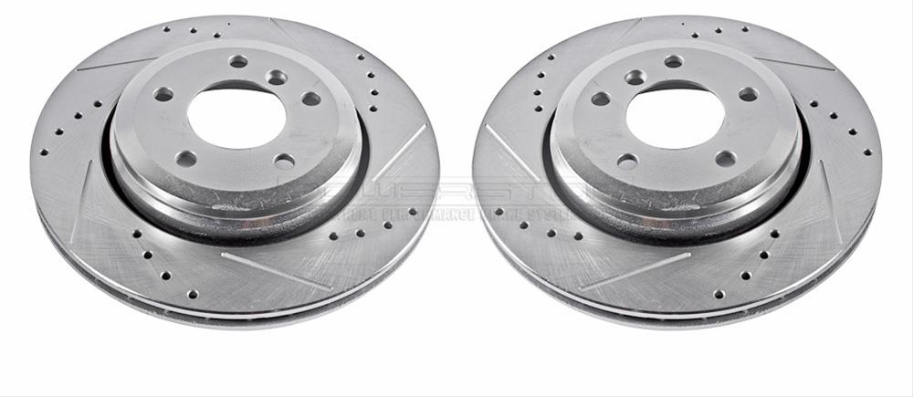 Power Stop EBR654XPR Rear Evolution Drilled & Slotted Rotor Pair 