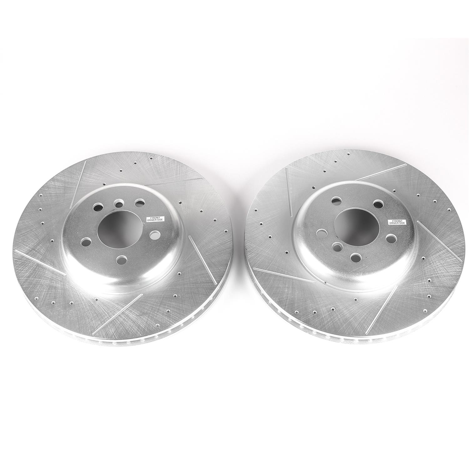 Power Stop 10-15 BMW 750i xDrive Front Drilled & Slotted Rotor - Pair (1x psbEBR1219XR, 1x psbEBR1220XL) thumbnail 2