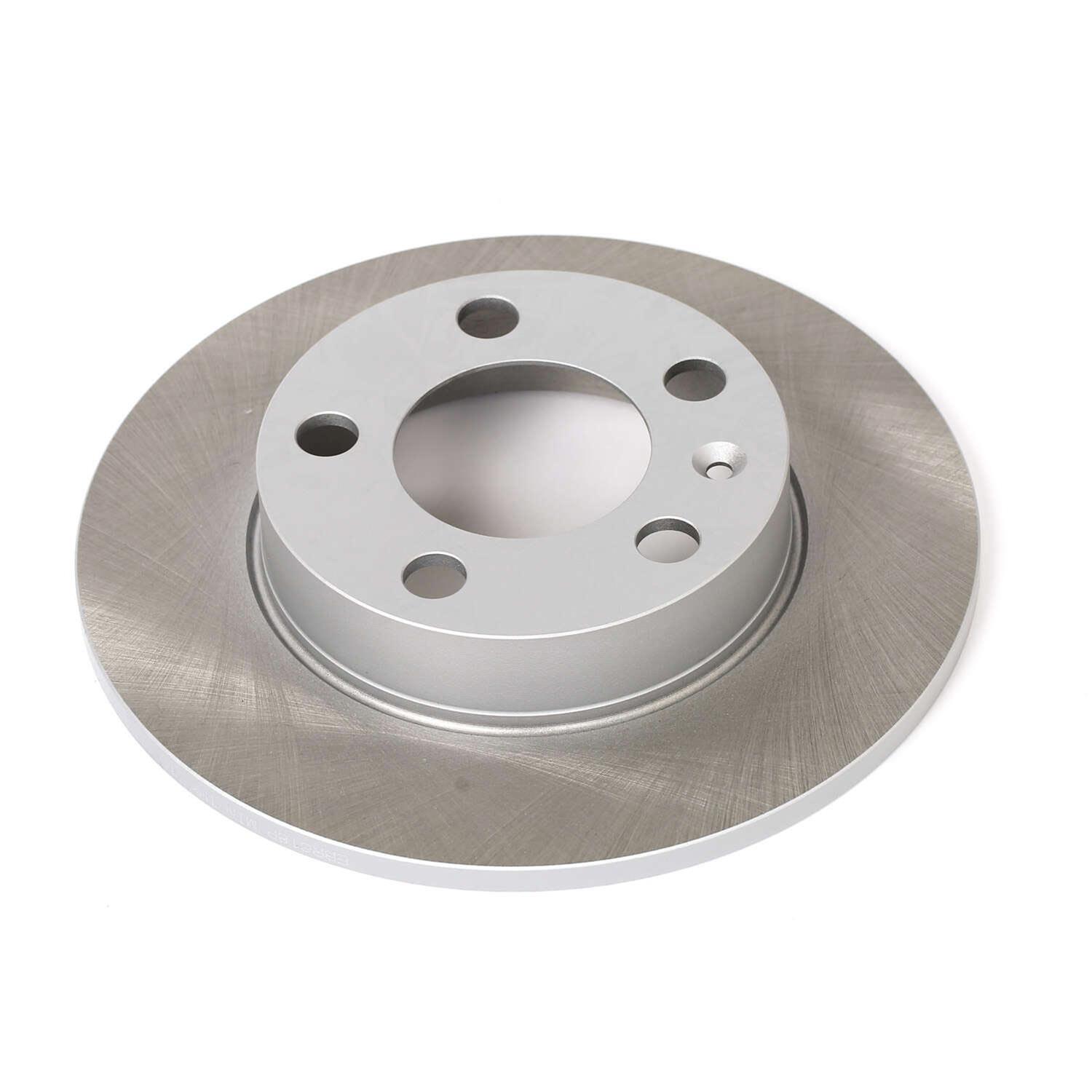 PowerStop Coated Hat and Edge Rotors EBR618SCR Brake Rotor, Rotor, Solid Surface, Iron, Gray/Silver Coated, 9.13 in. O.D., Rear, Audi, Volkswagen, Each