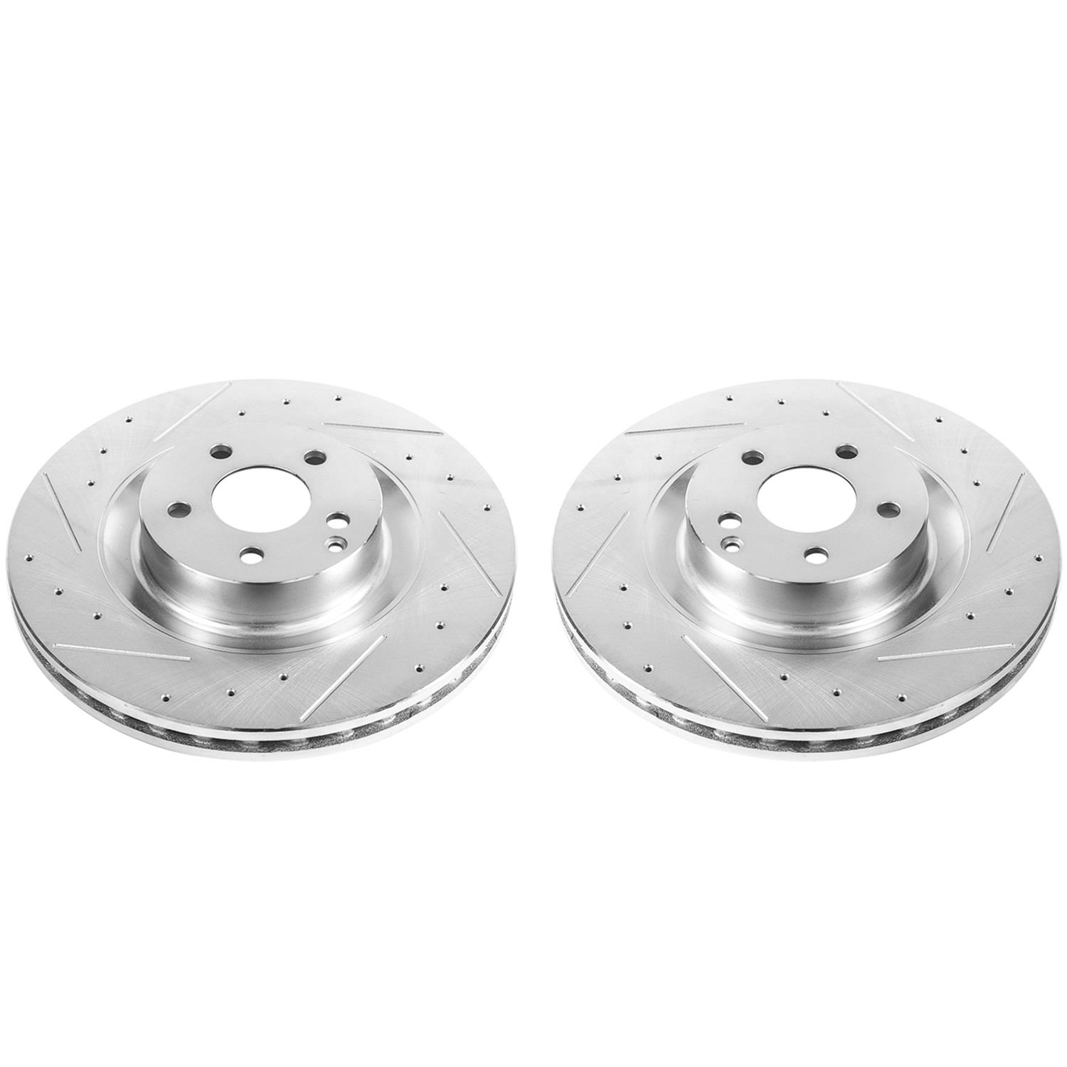 Power Stop EBR867XPR Front Evolution Drilled and Slotted Rotor Pair 