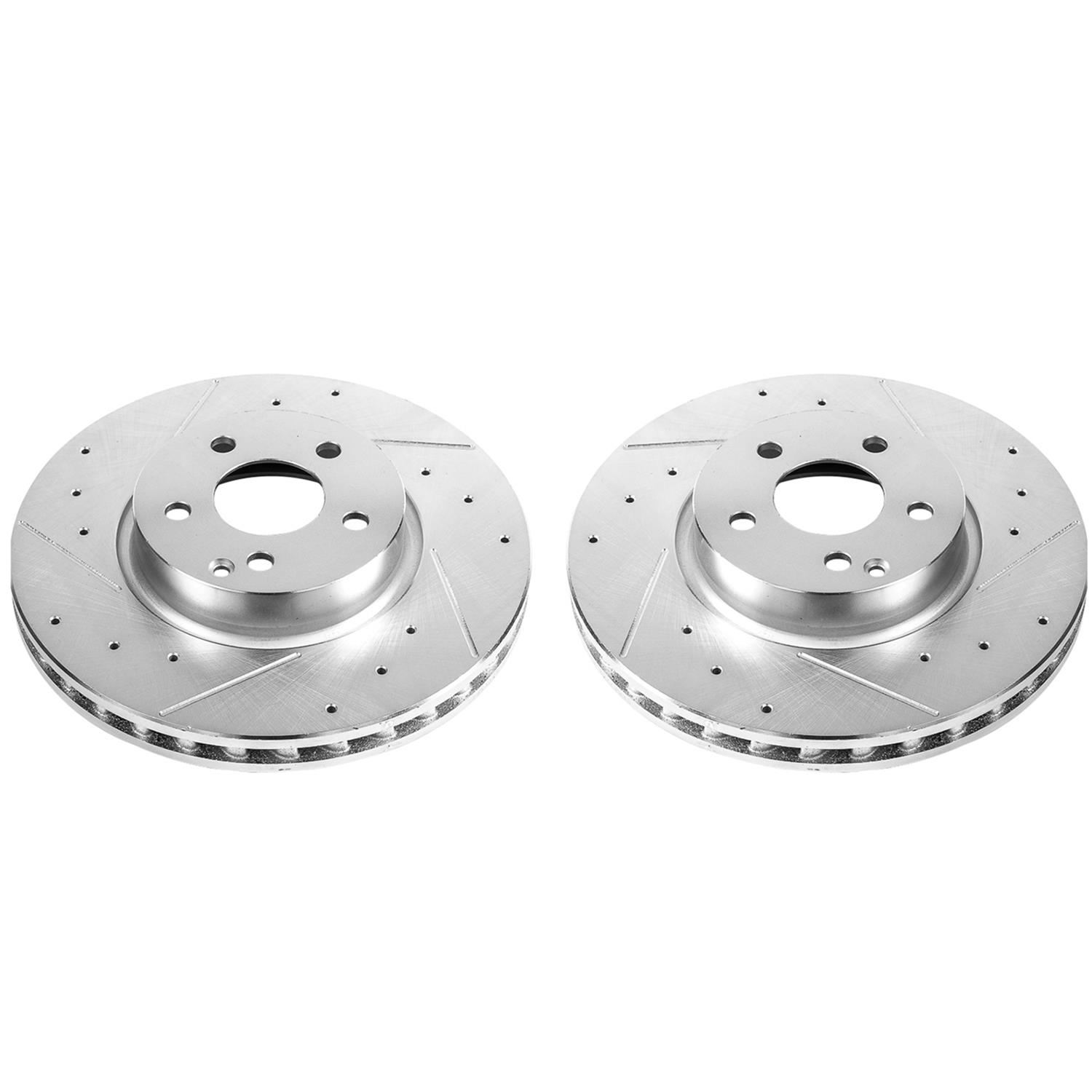 Power Stop EBR877XPR Power Stop Evolution Drilled and Slotted Rotors