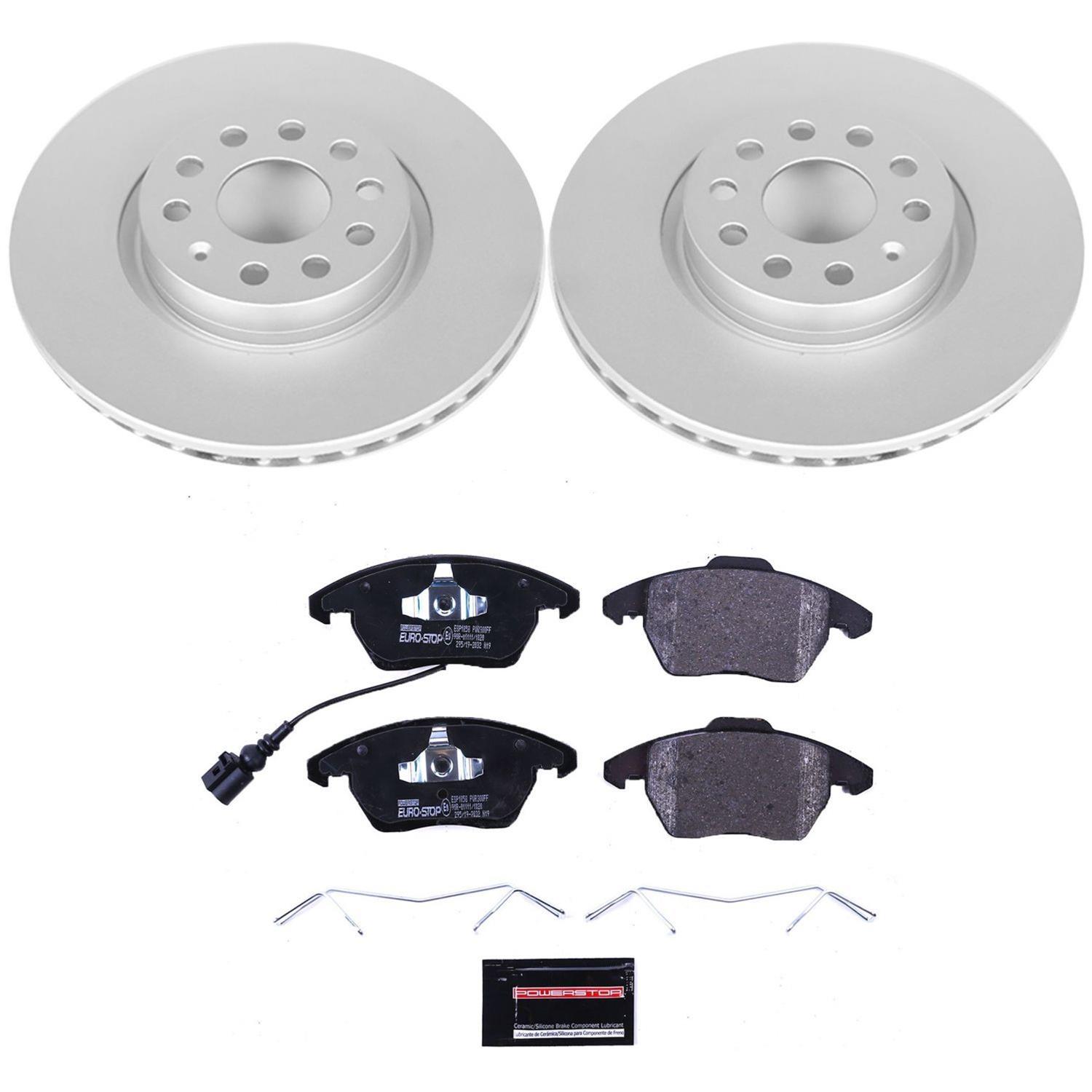 Power Stop 13-18 Volkswagen Jetta Front & Rear Euro-Stop Brake Kit (1x psbESK5671, 1x psbESK2259) thumbnail 9