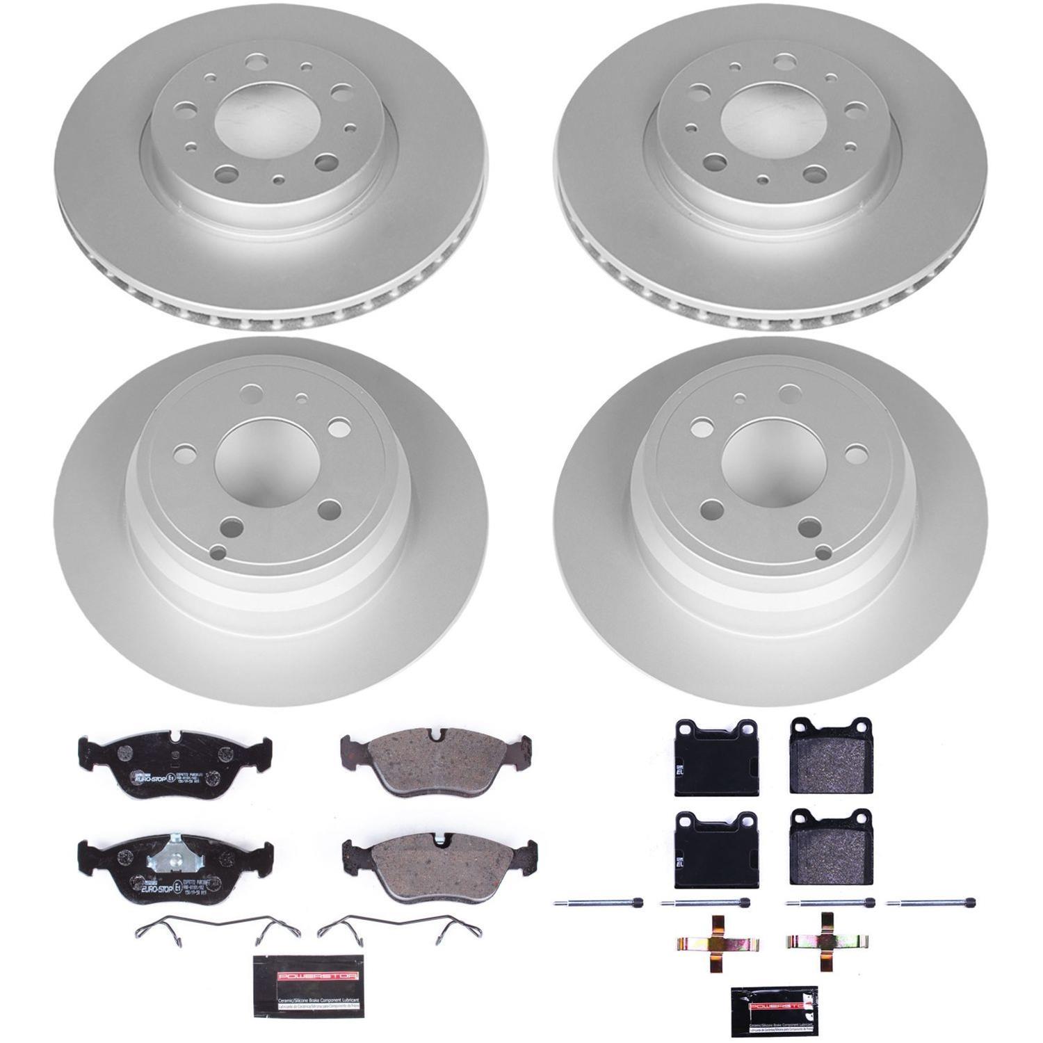 Power Stop 94-97 Volvo 850 Front & Rear Euro-Stop Brake Kit (1x psbESK3145, 1x psbESK572) thumbnail 6