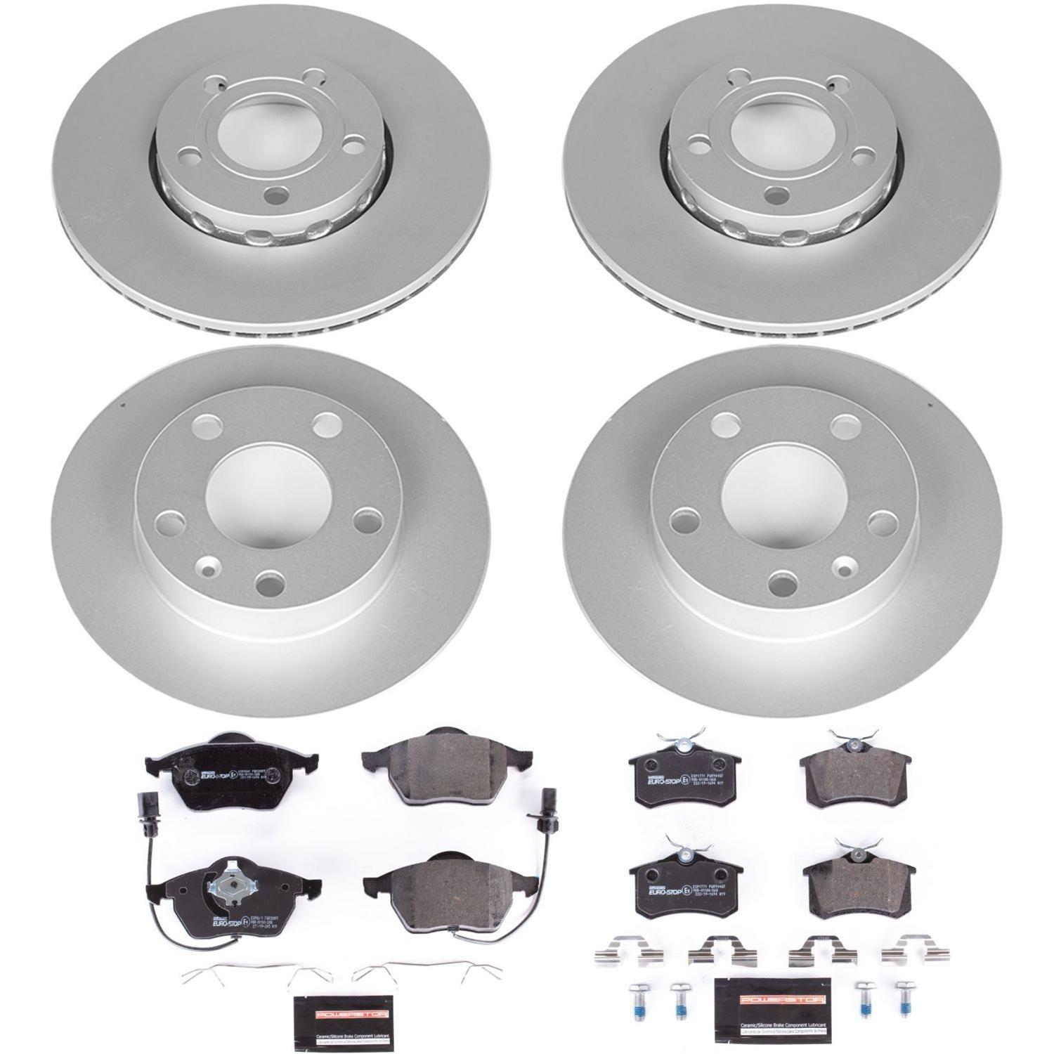 Power Stop 02-04 Audi A4 Front & Rear Euro-Stop Brake Kit (1x psbESK3129, 1x psbESK528) thumbnail 6