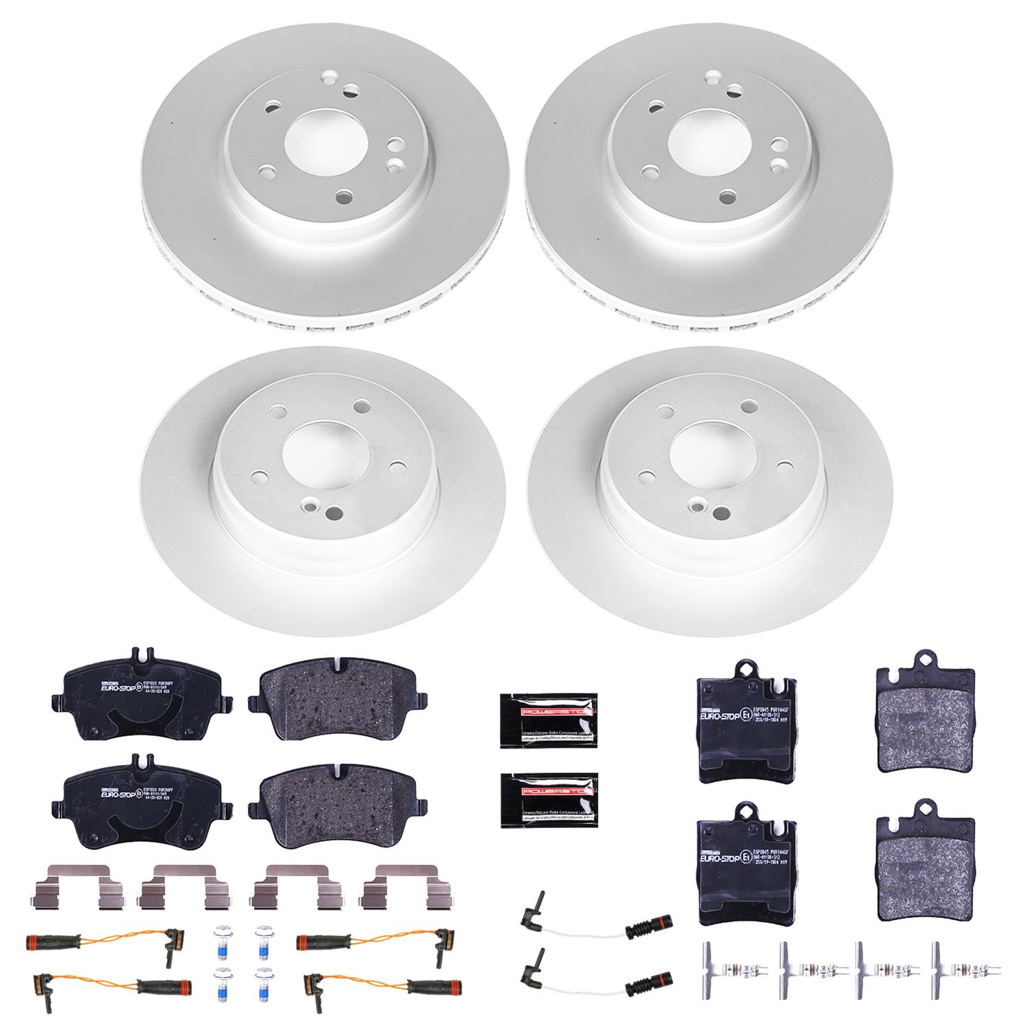 Power Stop 2003 Mercedes-Benz C230 Front and Rear Eurostop Brake Kit thumbnail 7
