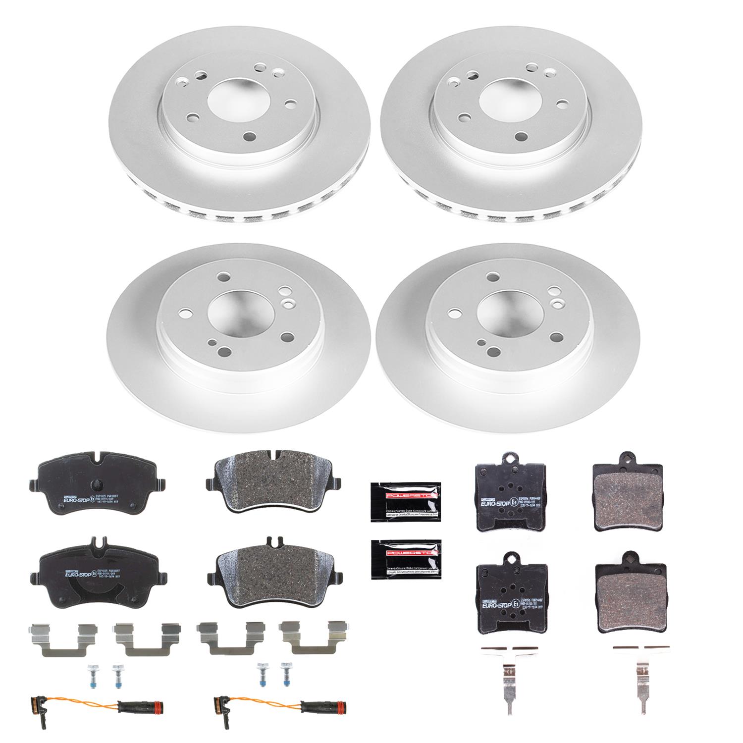 Power Stop 02-05 Mercedes-Benz C230 Front & Rear Euro-Stop Brake Kit (1x psbESK368, 1x psbESK3048) thumbnail 6