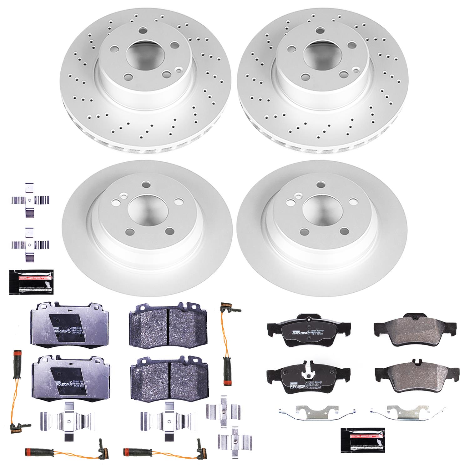 Power Stop 2006 Mercedes-Benz S350 Front & Rear Euro-Stop Brake Kit (1x psbESK2932, 1x psbESK3069) thumbnail 5