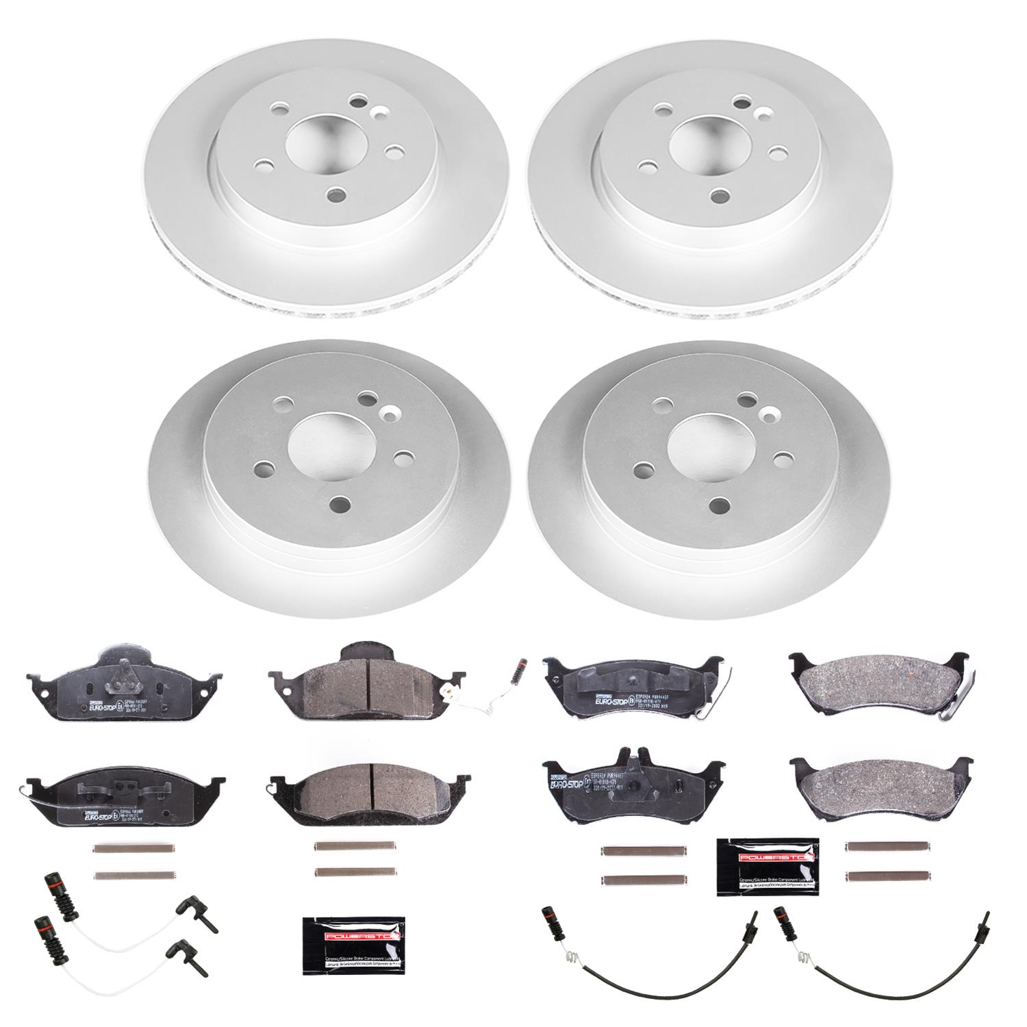 Power Stop 98-03 Mercedes-Benz ML320 Front & Rear Euro-Stop Brake Kit (1x psbESK866, 1x psbESK864) thumbnail 7