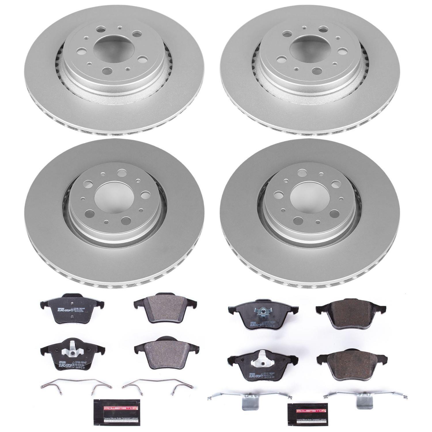 Power Stop 03-14 Volvo XC90 Front & Rear Euro-Stop Brake Kit (1x psbESK3039, 1x psbESK3063) thumbnail 3