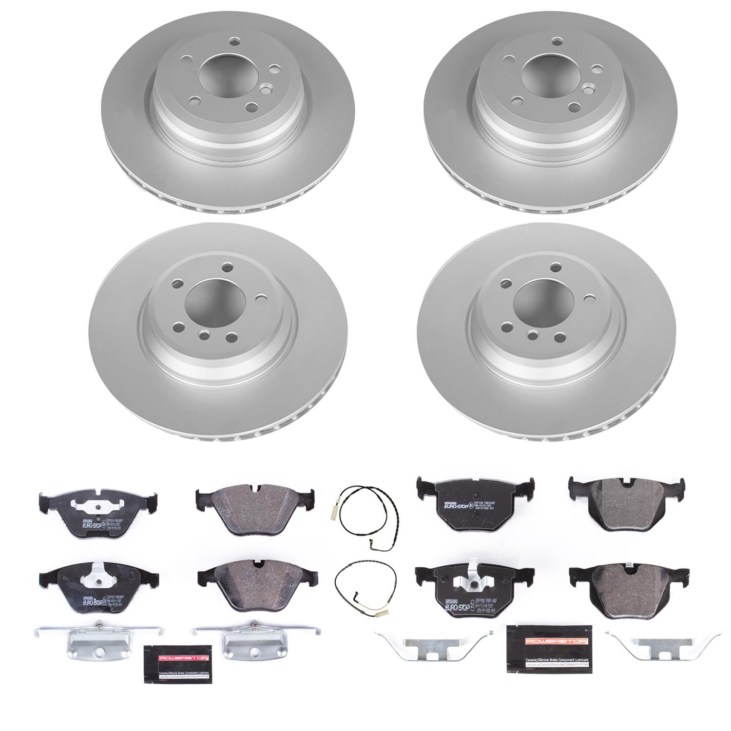 Power Stop 2009 BMW 335i xDrive Front & Rear Euro-Stop Brake Kit (1x psbESK045, 1x psbESK3015) thumbnail 7