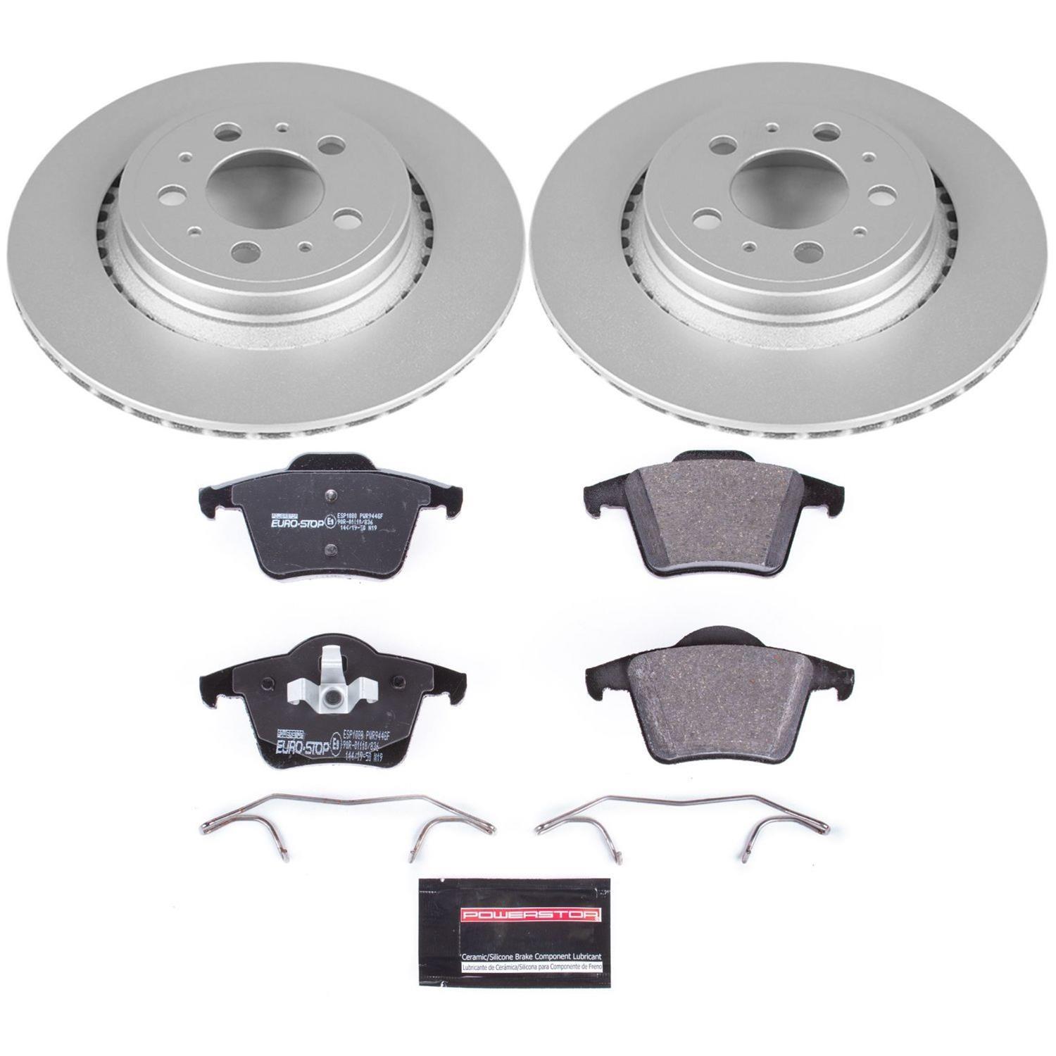 Power Stop 03-14 Volvo XC90 Front & Rear Euro-Stop Brake Kit (1x psbESK3039, 1x psbESK3063) thumbnail 5