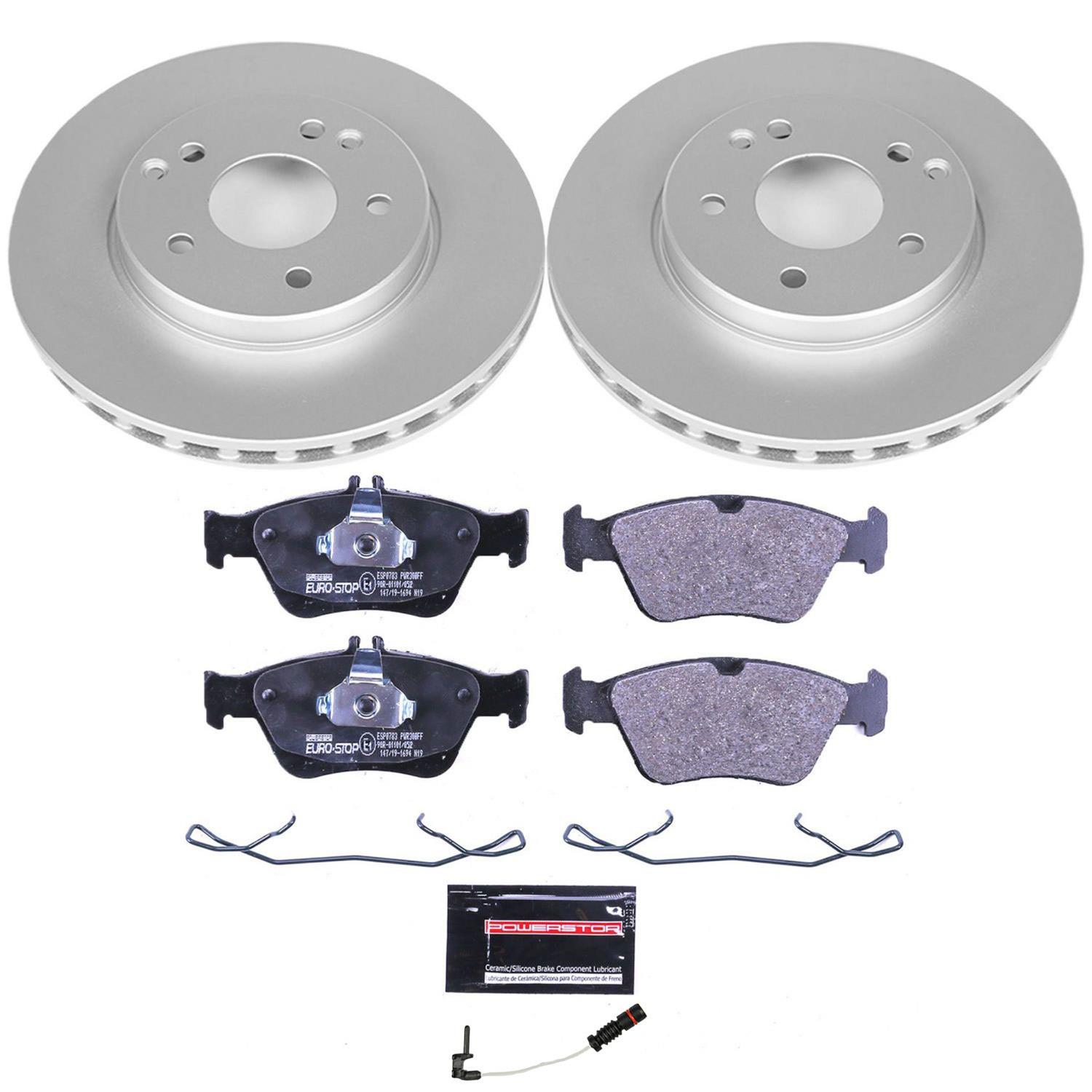 Power Stop 99-00 Mercedes-Benz C230 Front & Rear Euro-Stop Brake Kit (1x psbESK368, 1x psbESK3047) thumbnail 6