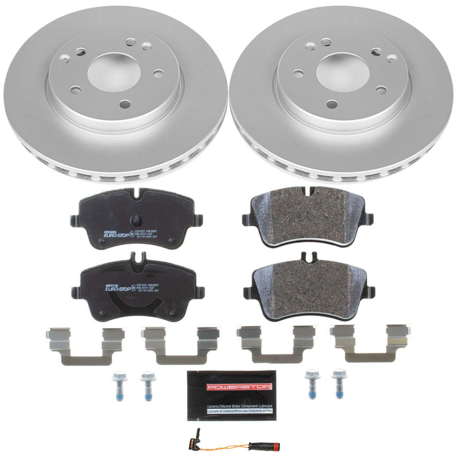 Power Stop 02-05 Mercedes-Benz C230 Front & Rear Euro-Stop Brake Kit (1x psbESK368, 1x psbESK3048) thumbnail 7
