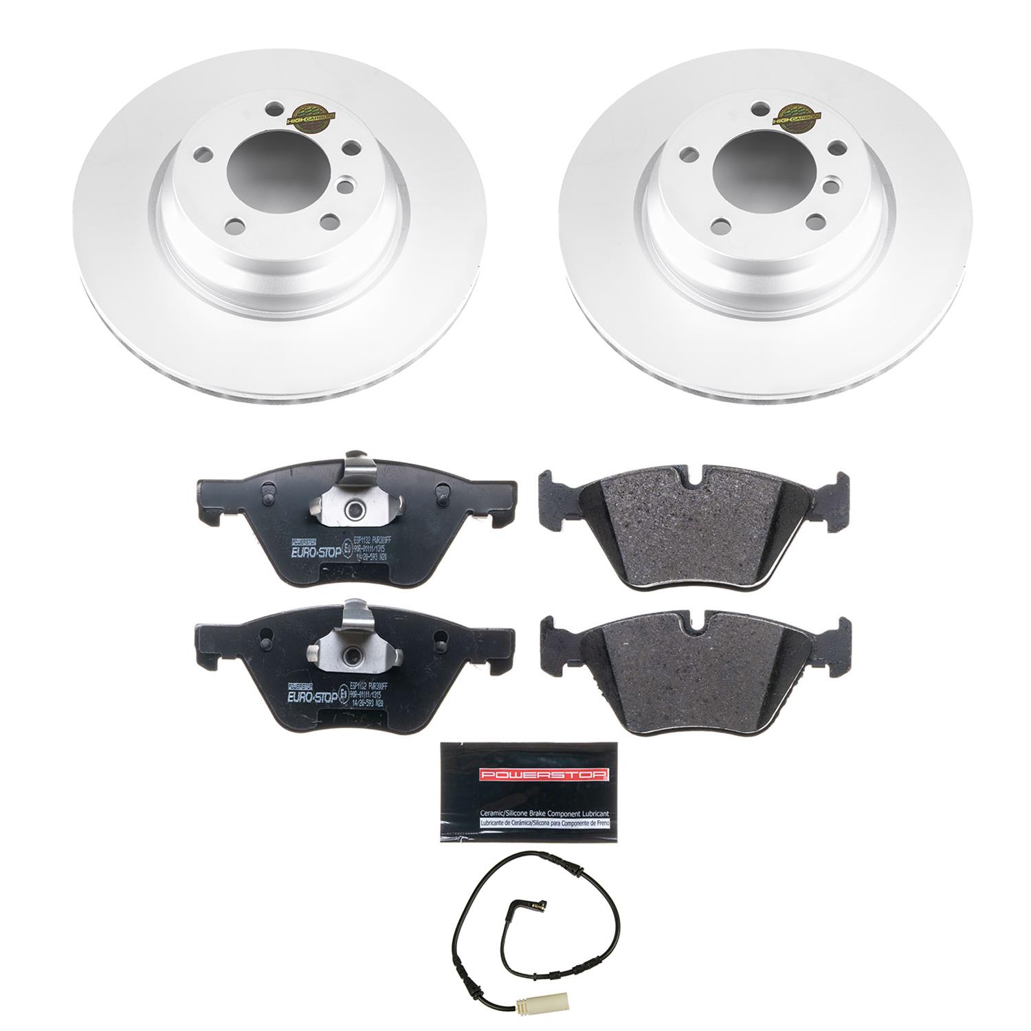 Power Stop 2006 BMW 330i Front & Rear Euro-Stop Brake Kit (1x psbESK045, 1x psbESK3077) thumbnail 5