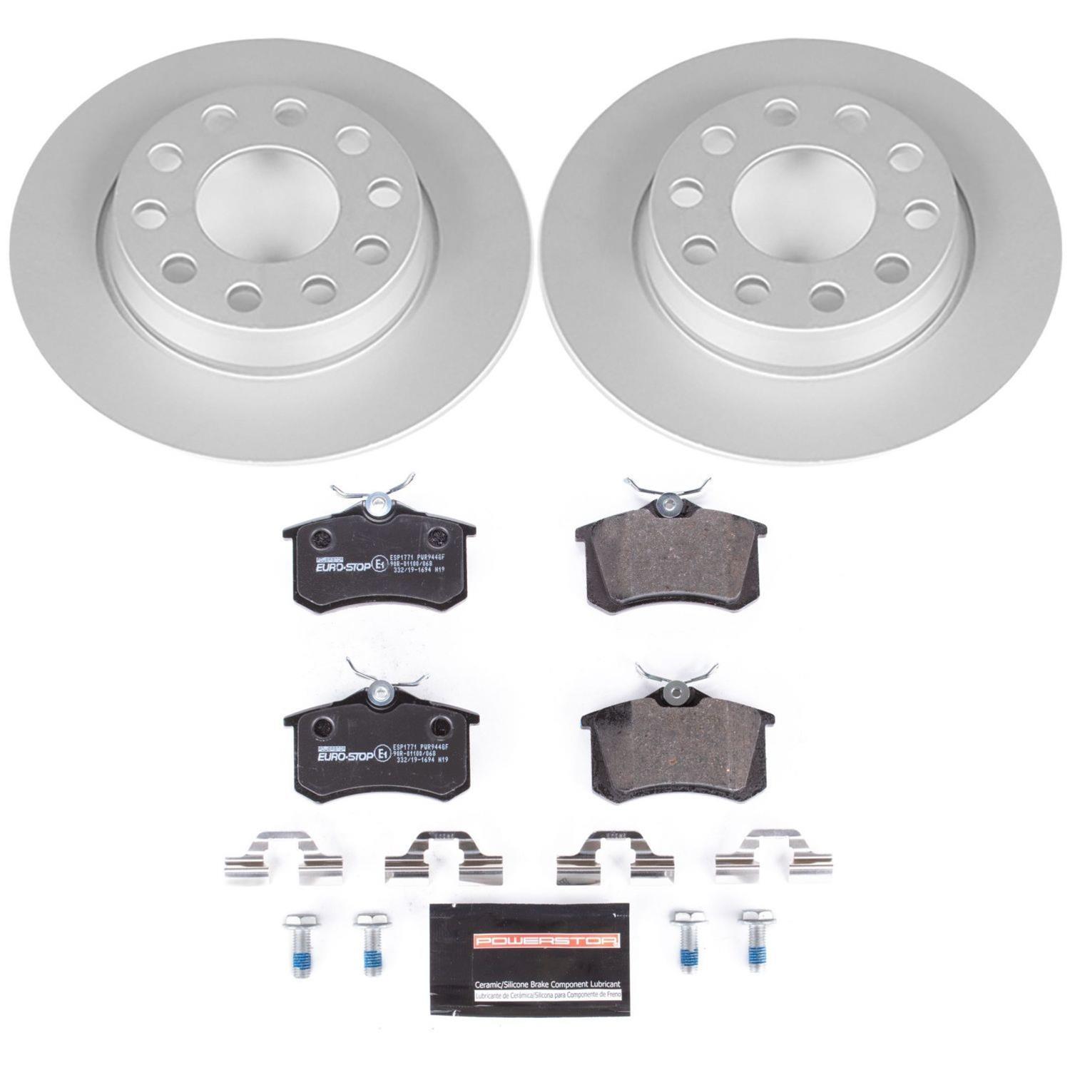 Power Stop 04-06 Audi A4 Quattro Front & Rear Euro-Stop Brake Kit (1x psbESK3109, 1x psbESK528) thumbnail 9