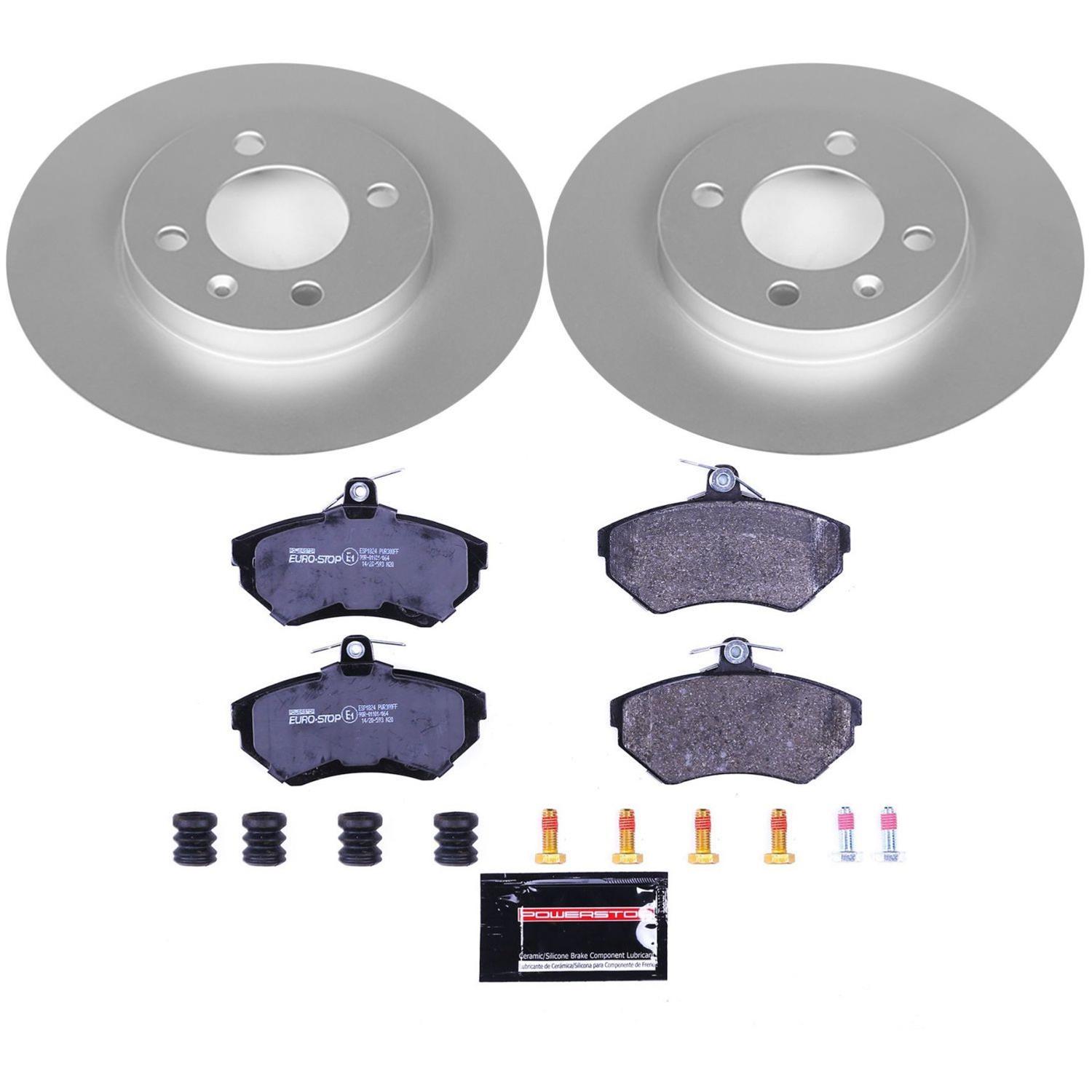 Power Stop Front & Rear Euro-Stop Brake Kit | 2010-2015 BMW 750i / 2010-2015 BMW 750Li (ESK7098) main image 1