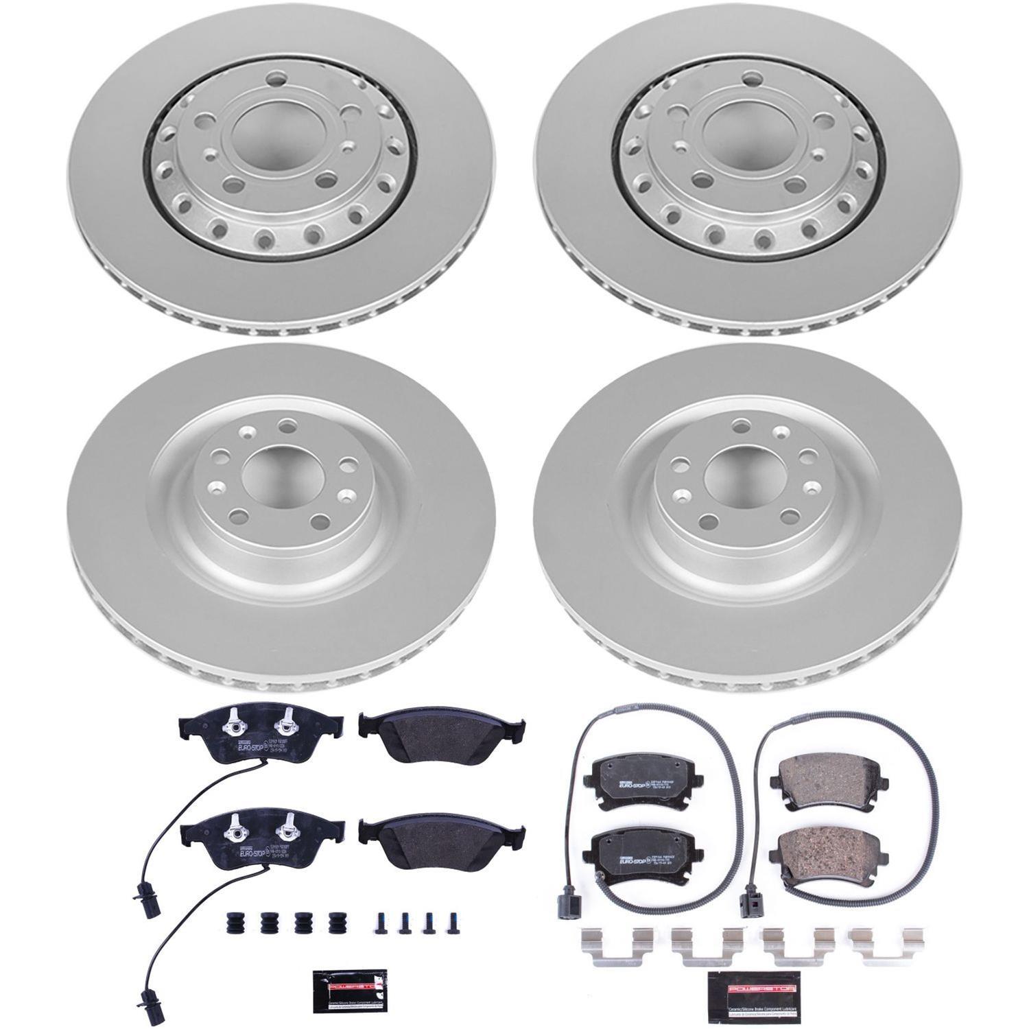 Power Stop 03-10 Audi A8 Quattro Front & Rear Euro-Stop Brake Kit (1x psbESK4562, 1x psbESK4570) thumbnail 6