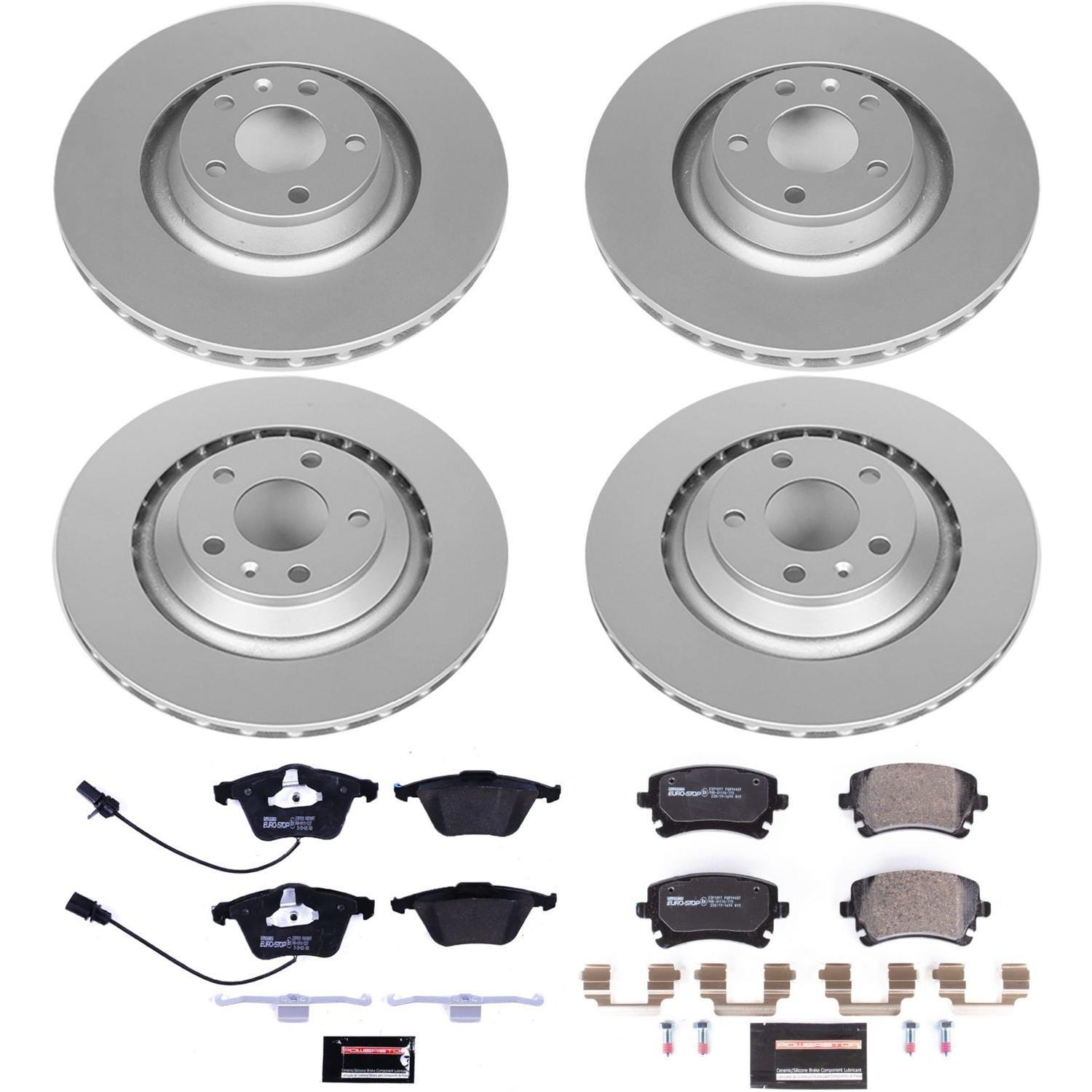 Power Stop 05-11 Audi A6 Quattro Front & Rear Euro-Stop Brake Kit (1x psbESK4567, 1x psbESK5277) thumbnail 6