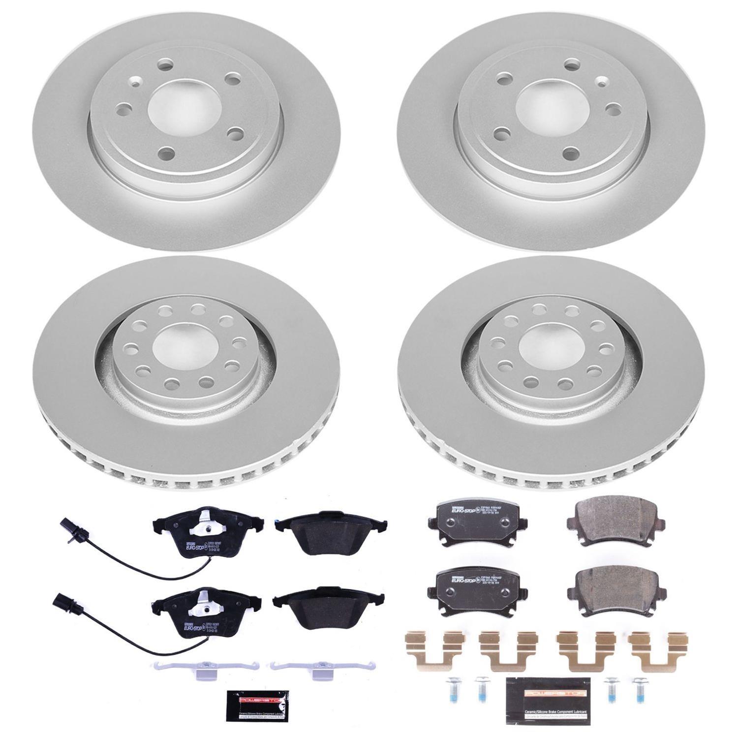 Power Stop 05-09 Audi A4 Front & Rear Euro-Stop Brake Kit (1x psbESK4624, 1x psbESK2990) thumbnail 3