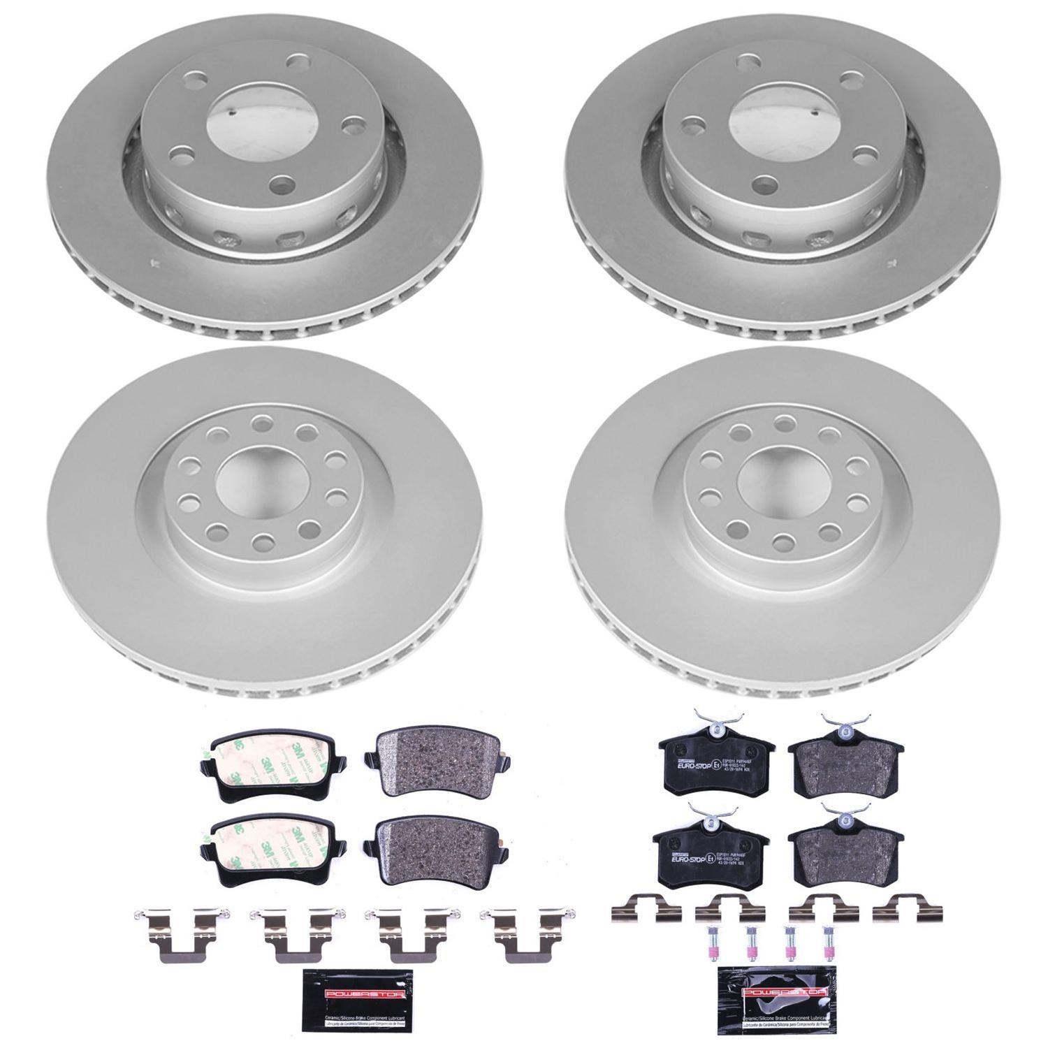 Power Stop Front & Rear Euro-Stop Brake Kit | 2010-2015 BMW 750i / 2010-2015 BMW 750Li (ESK7098)