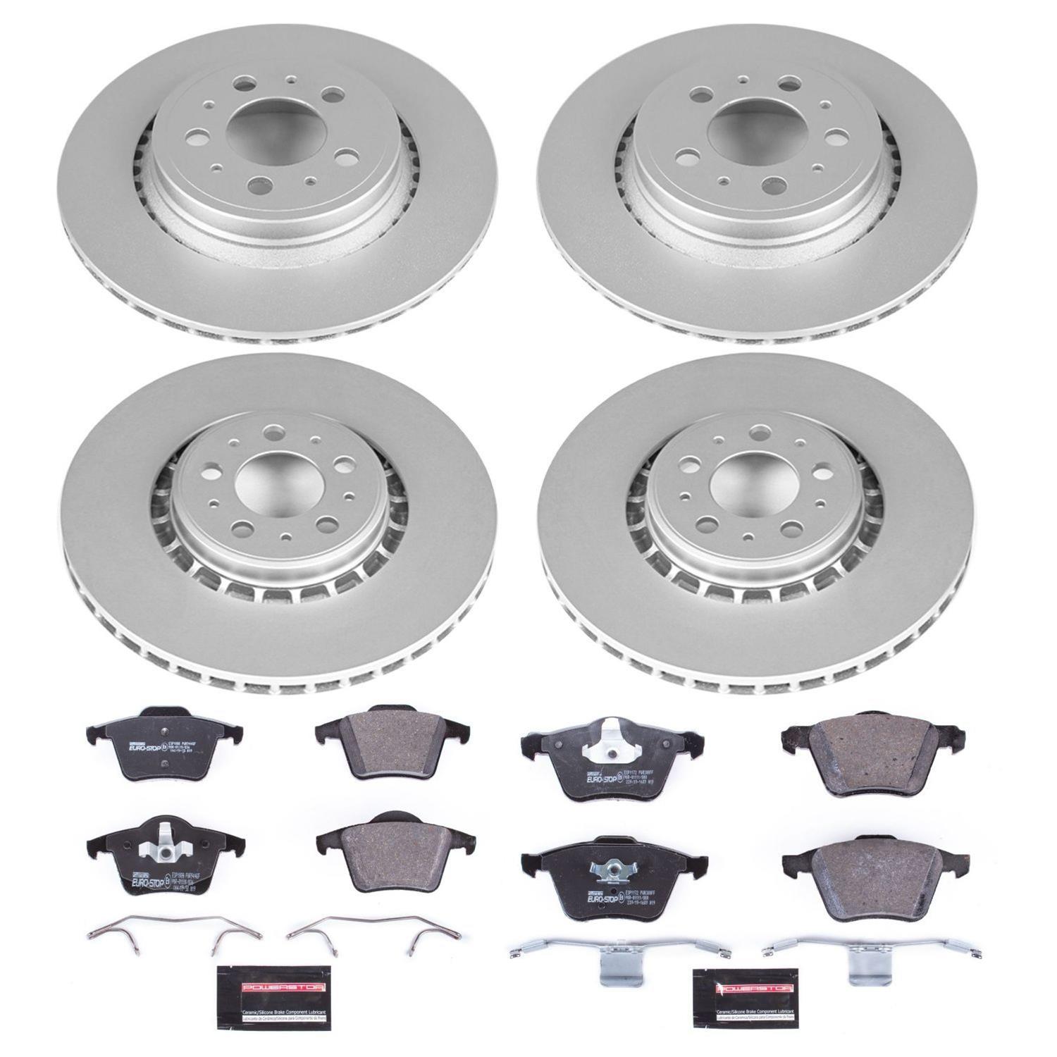 Power Stop 03-14 Volvo XC90 Front & Rear Euro-Stop Brake Kit (1x psbESK4552, 1x psbESK3039) thumbnail 5