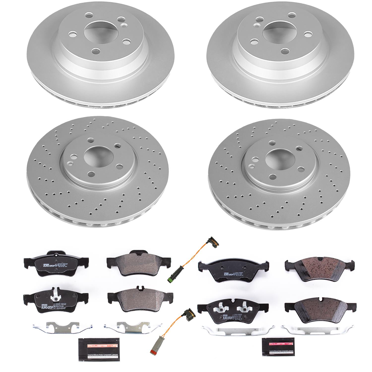 Power Stop 2006 Mercedes-Benz E500 Front & Rear Euro-Stop Brake Kit (1x psbESK5322, 1x psbESK4644) thumbnail 6
