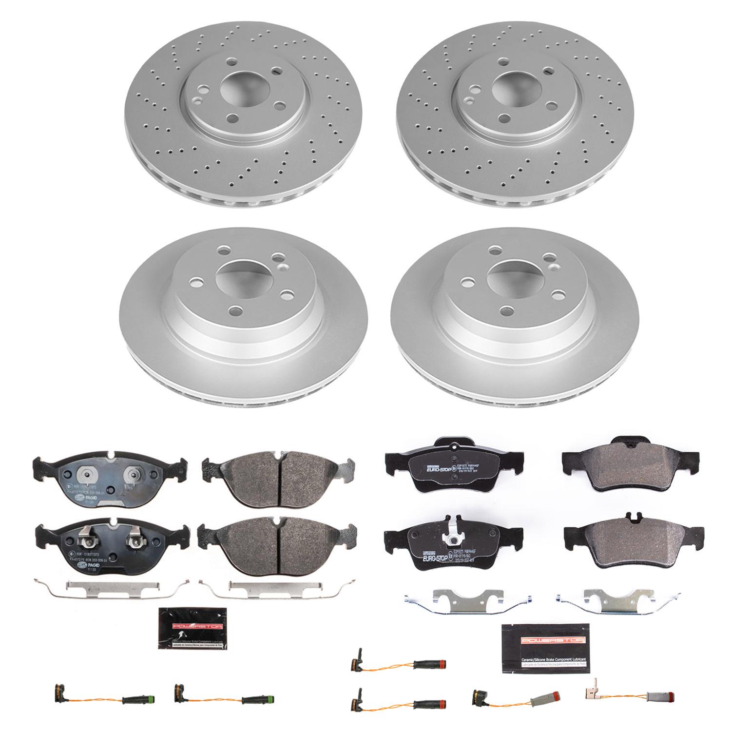 Power Stop 04-05 Mercedes-Benz E500 Front & Rear Euro-Stop Brake Kit (1x psbESK5118, 1x psbESK5322) thumbnail 6