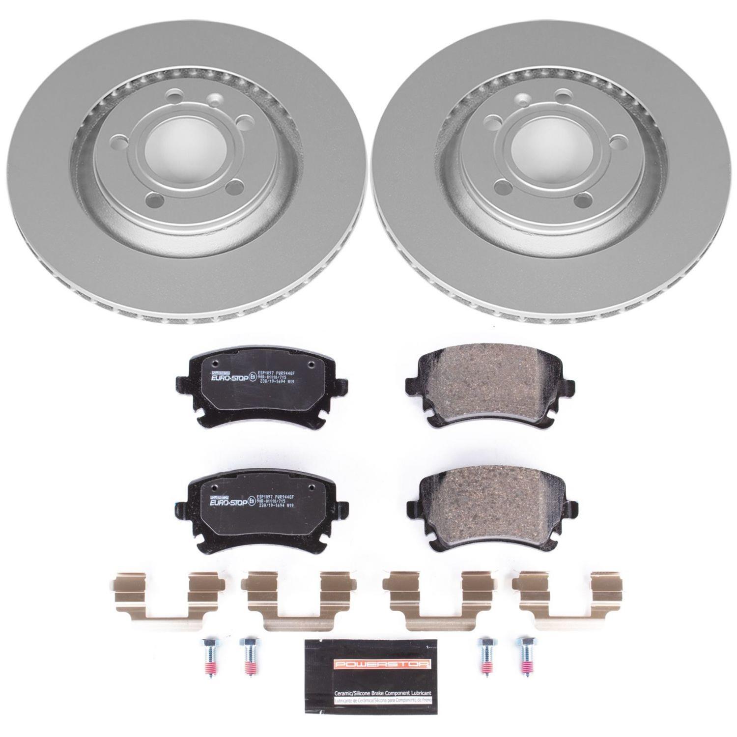Power Stop 04-09 Audi S4 Front & Rear Euro-Stop Brake Kit (1x psbESK2934, 1x psbESK4564) thumbnail 4