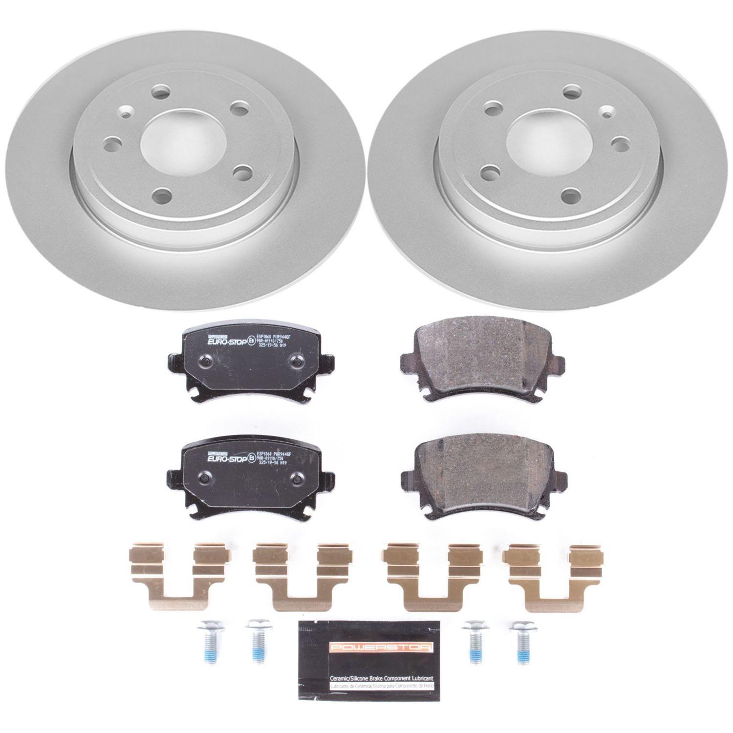 Power Stop 05-09 Audi A4 Front & Rear Euro-Stop Brake Kit (1x psbESK4624, 1x psbESK2990) thumbnail 4