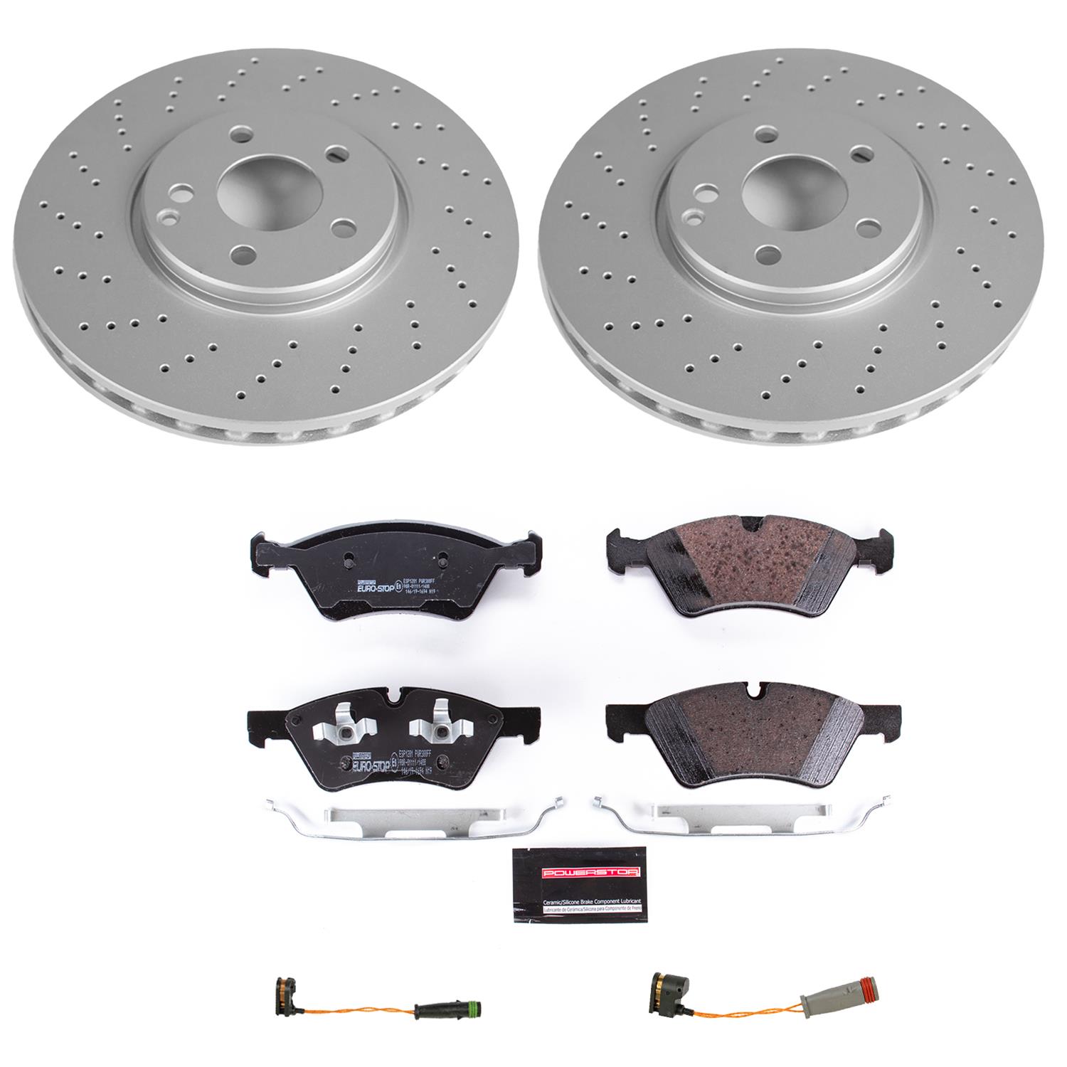 Power Stop 2006 Mercedes-Benz E500 Front & Rear Euro-Stop Brake Kit (1x psbESK5322, 1x psbESK4644) thumbnail 8