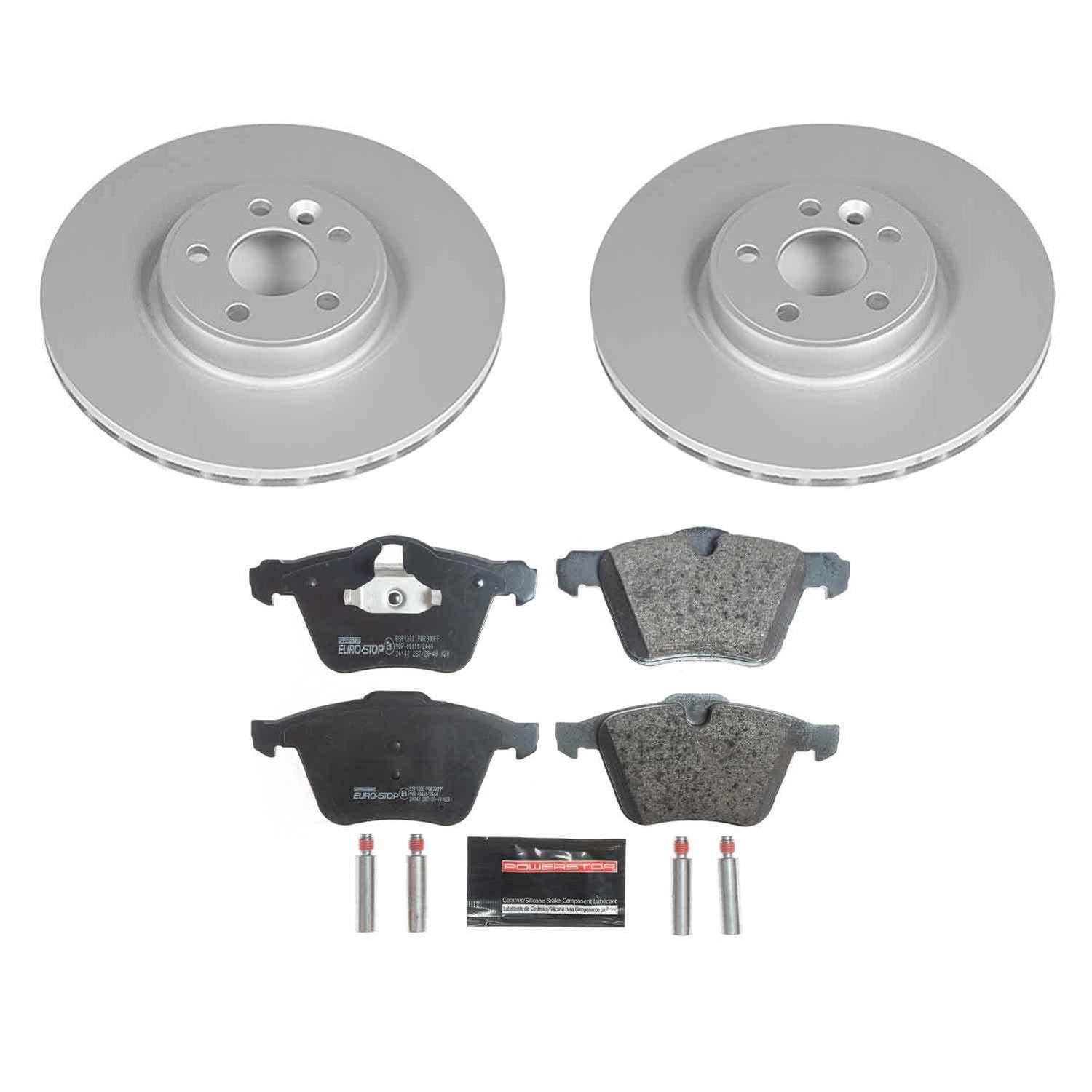 Power Stop 15-18 Volvo S60 Front & Rear Euro-Stop Brake Kit (1x psbESK4702, 1x psbESK4699A) thumbnail 5