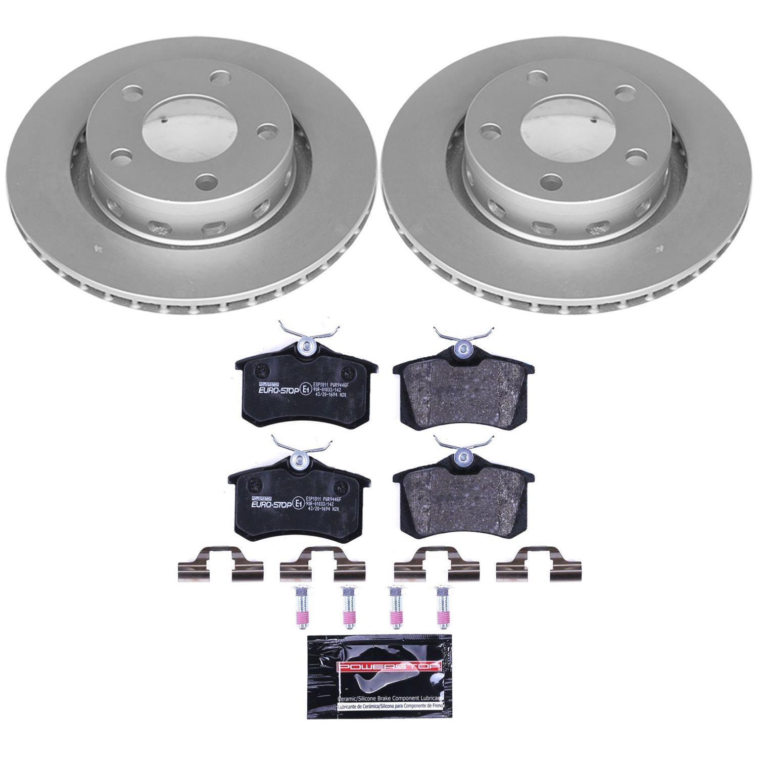 Power Stop 00-04 Audi A6 Quattro Front & Rear Euro-Stop Brake Kit (1x psbESK948, 1x psbESK4847) thumbnail 7