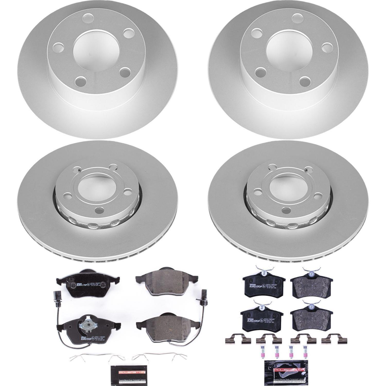 Power Stop 98-01 Audi A6 Front & Rear Euro-Stop Brake Kit (1x psbESK515, 1x psbESK528) thumbnail 2