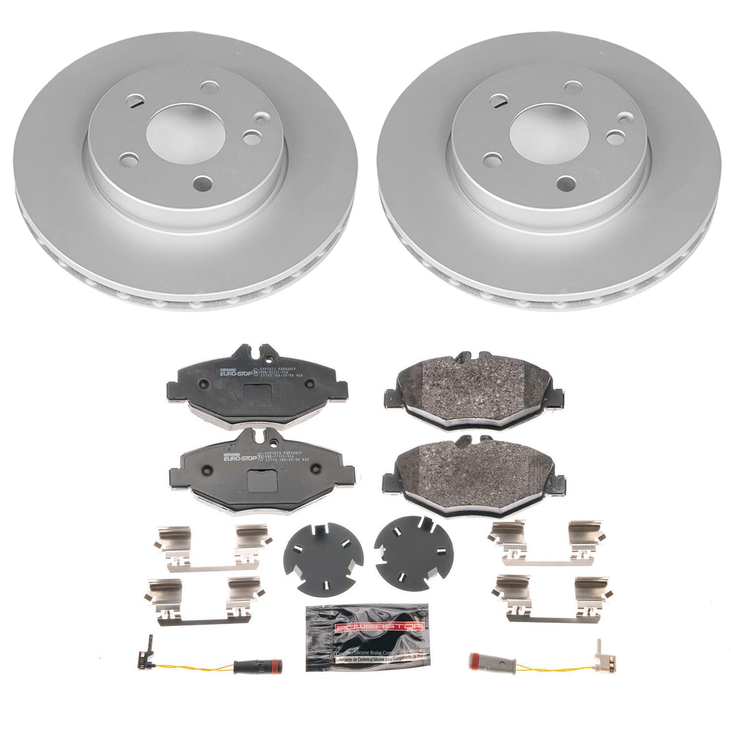 Power Stop 03-09 Mercedes-Benz E320 Sedan Front & Rear Euro-Stop Brake Kit (1x psbESK5320, 1x psbESK5325A) thumbnail 7