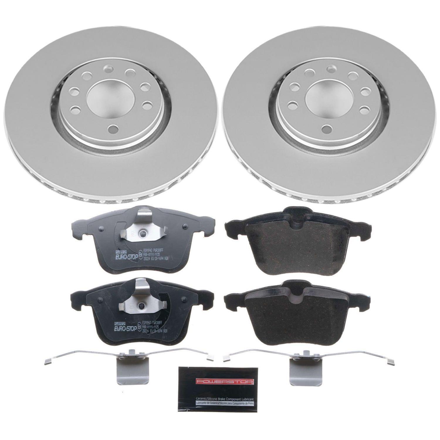Power Stop 2008 Saab 9-3 Front & Rear Euro-Stop Brake Kit (1x psbESK5698, 1x psbESK5349) thumbnail 5