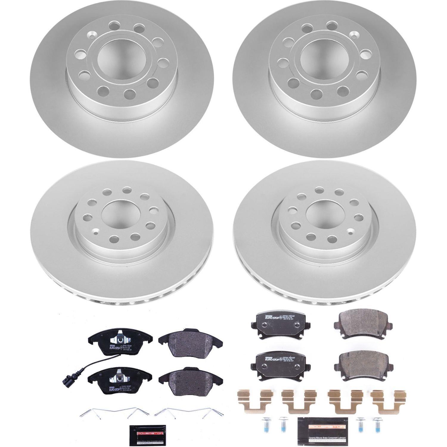 Power Stop 2008 Audi A3 Front & Rear Euro-Stop Brake Kit (1x psbESK4627, 1x psbESK2259) thumbnail 6